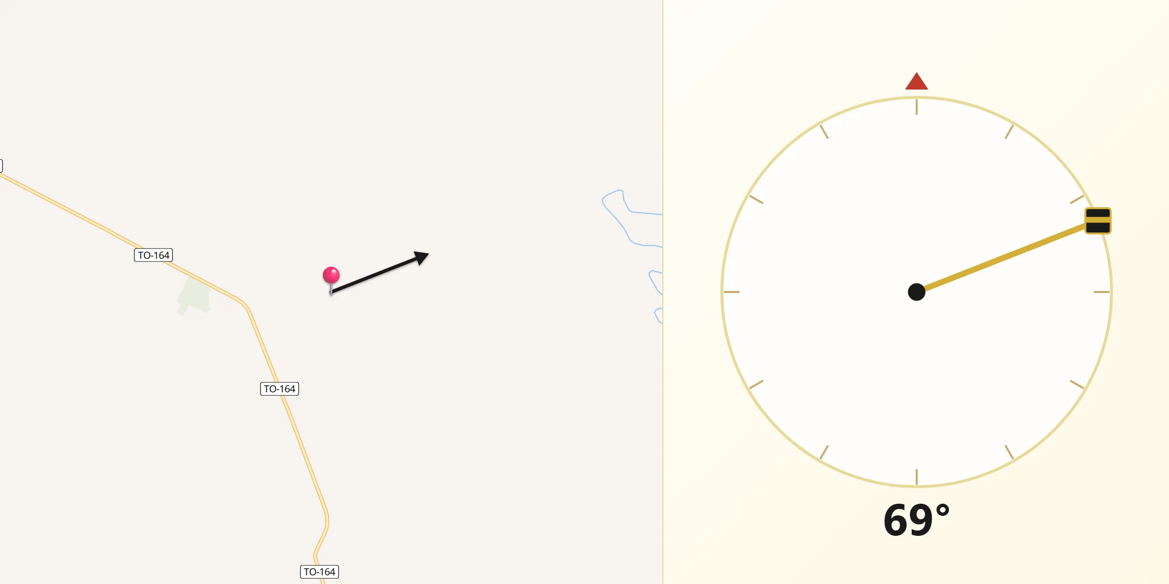 Direção da Qibla a partir de Araguanã