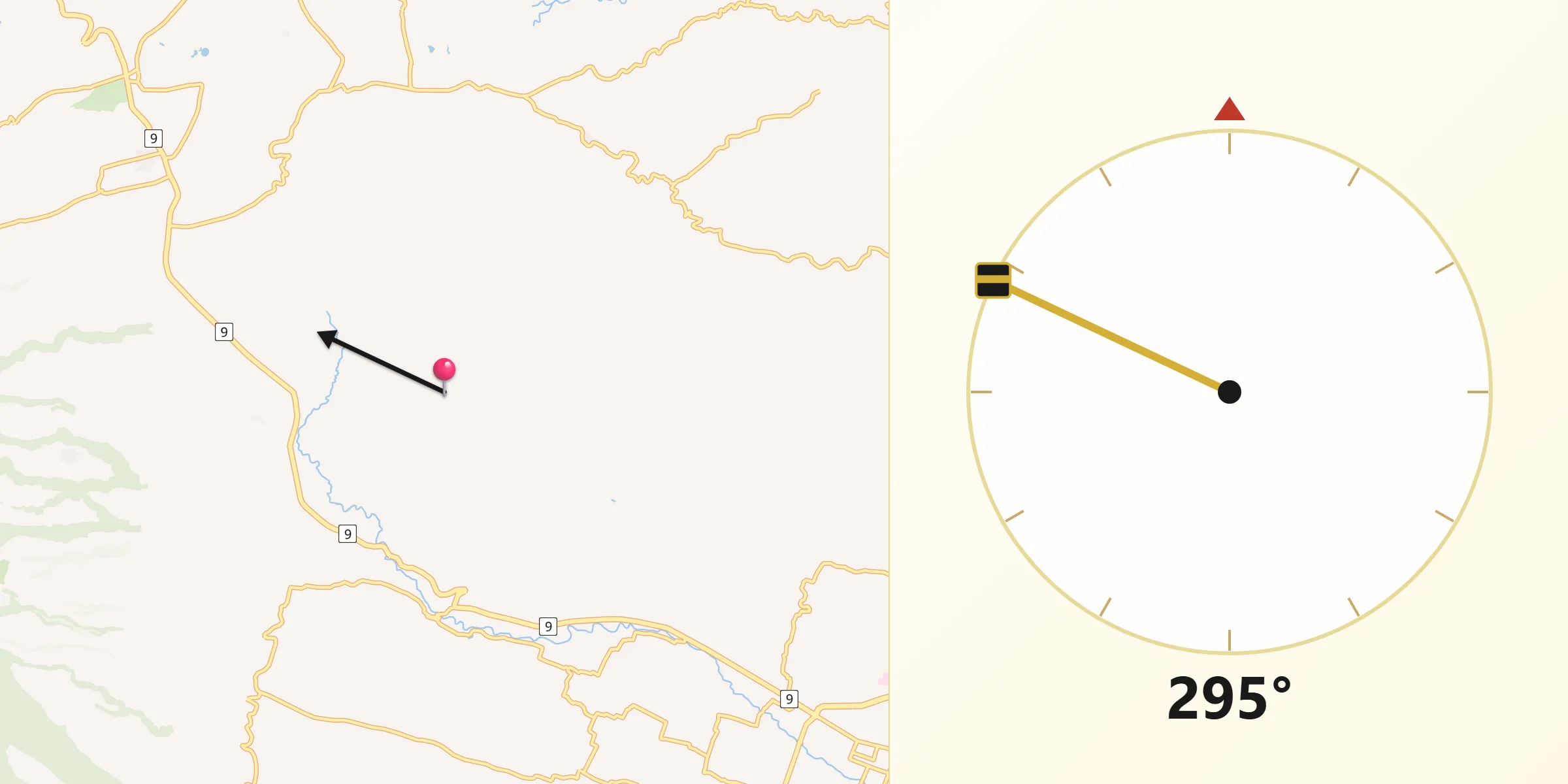 Qibla Direction from Cianjur