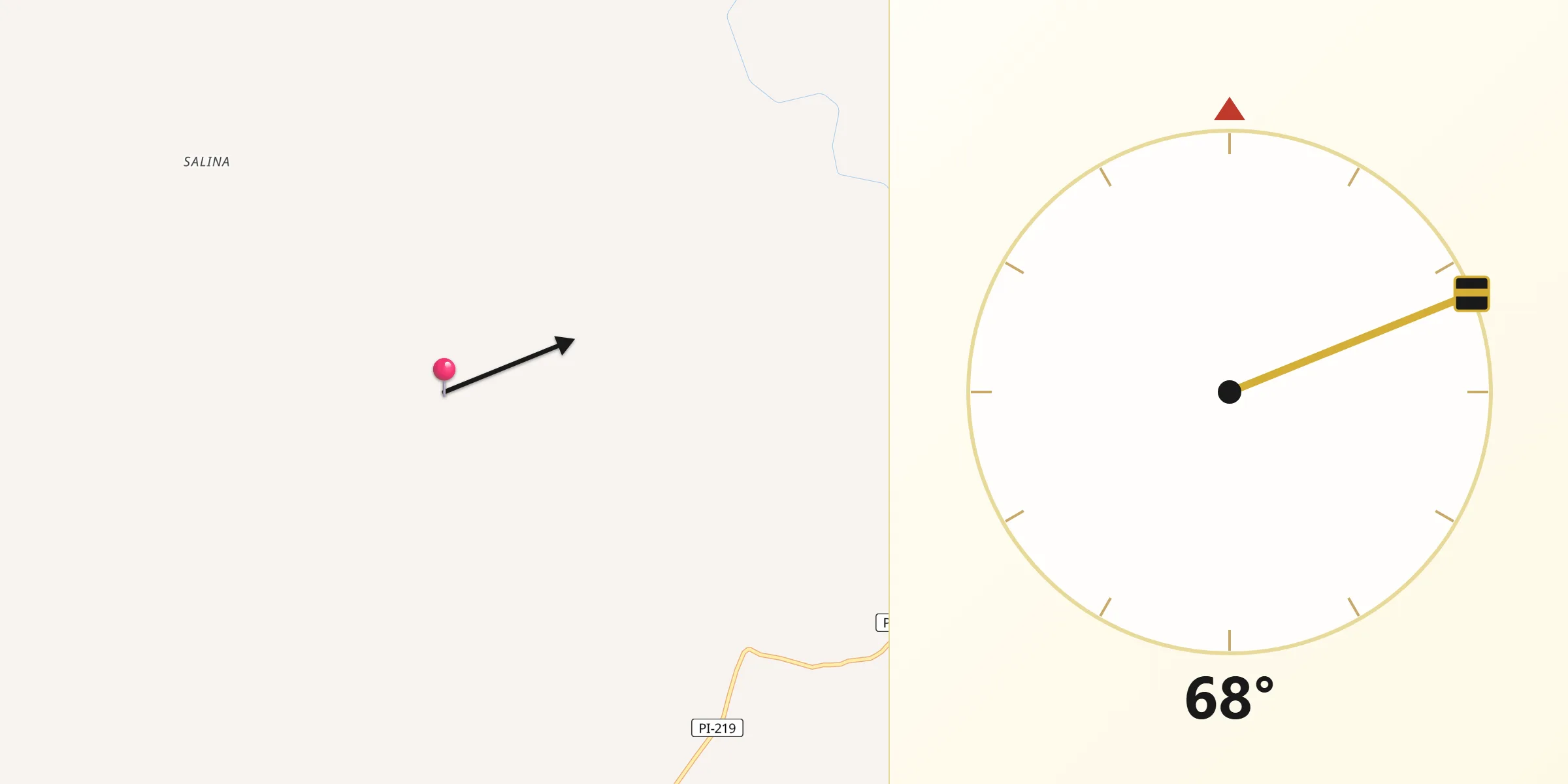 Direção da Qibla a partir de Guadalupe