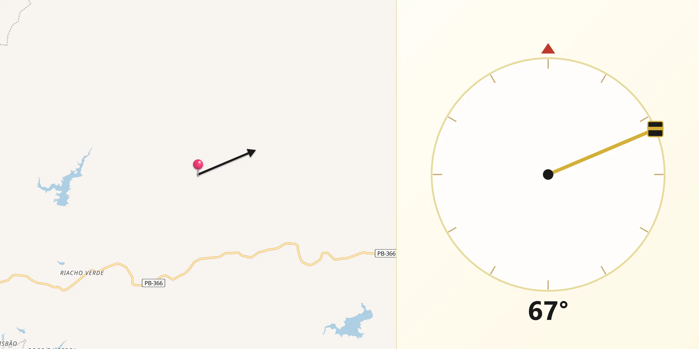 Direção da Qibla a partir de Aguiar
