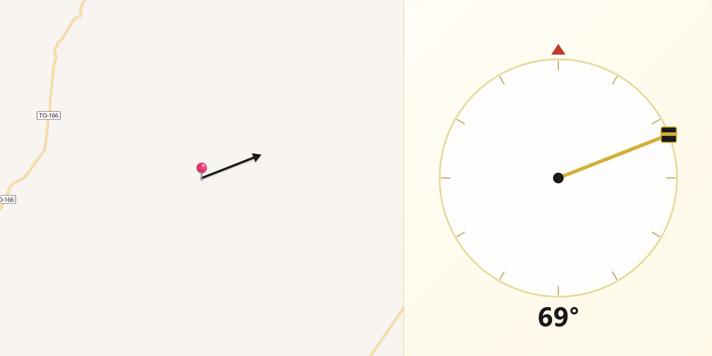 Direção da Qibla a partir de Santa Fé do Araguaia