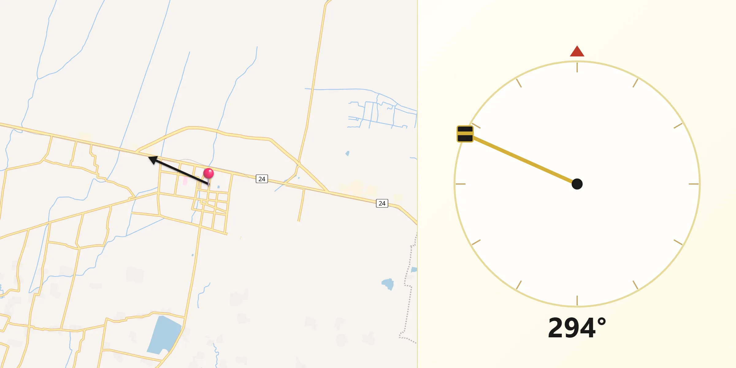 Qibla Direction from Lamongan