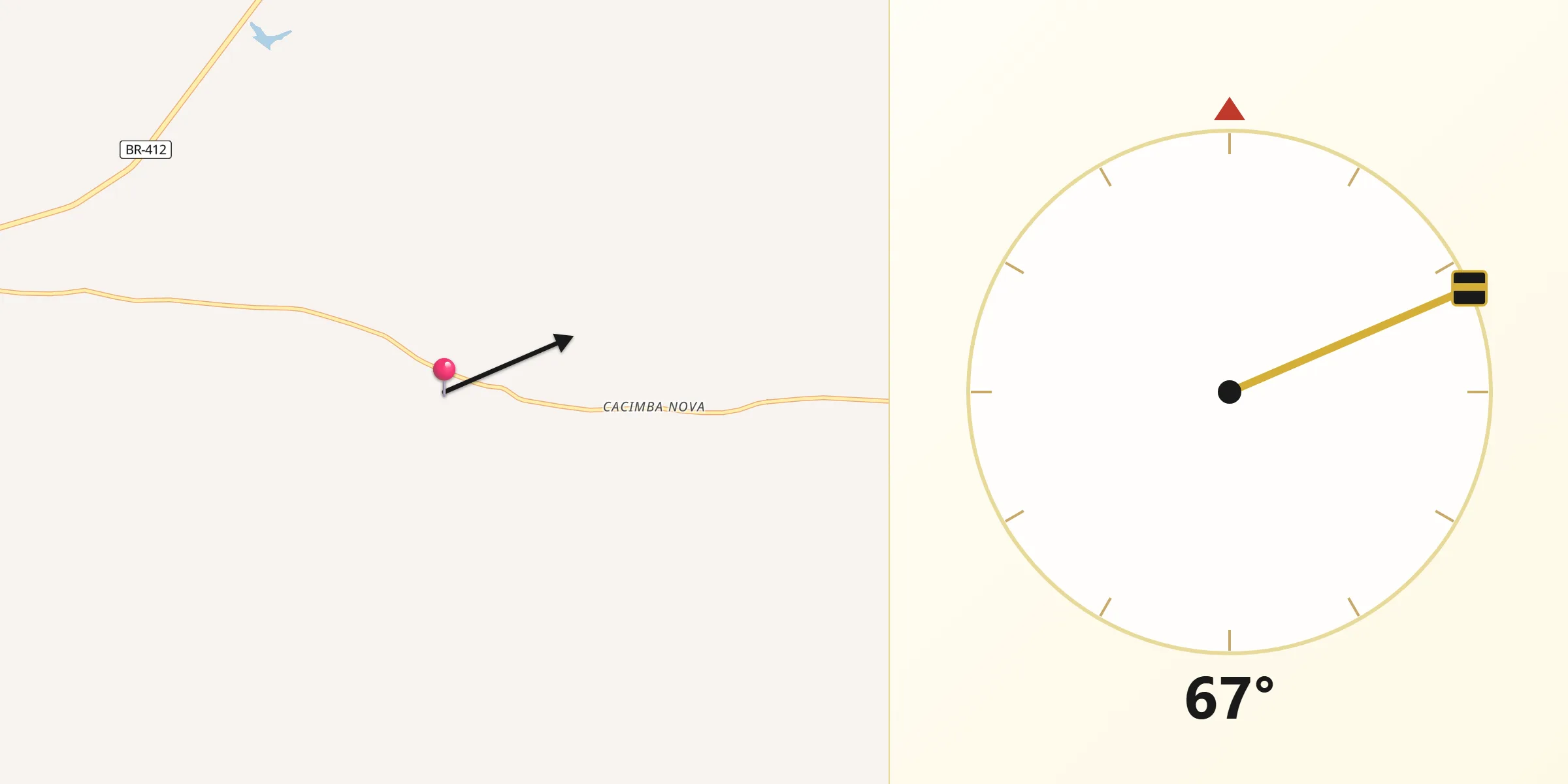 Direzione della Qibla da Boa Vista