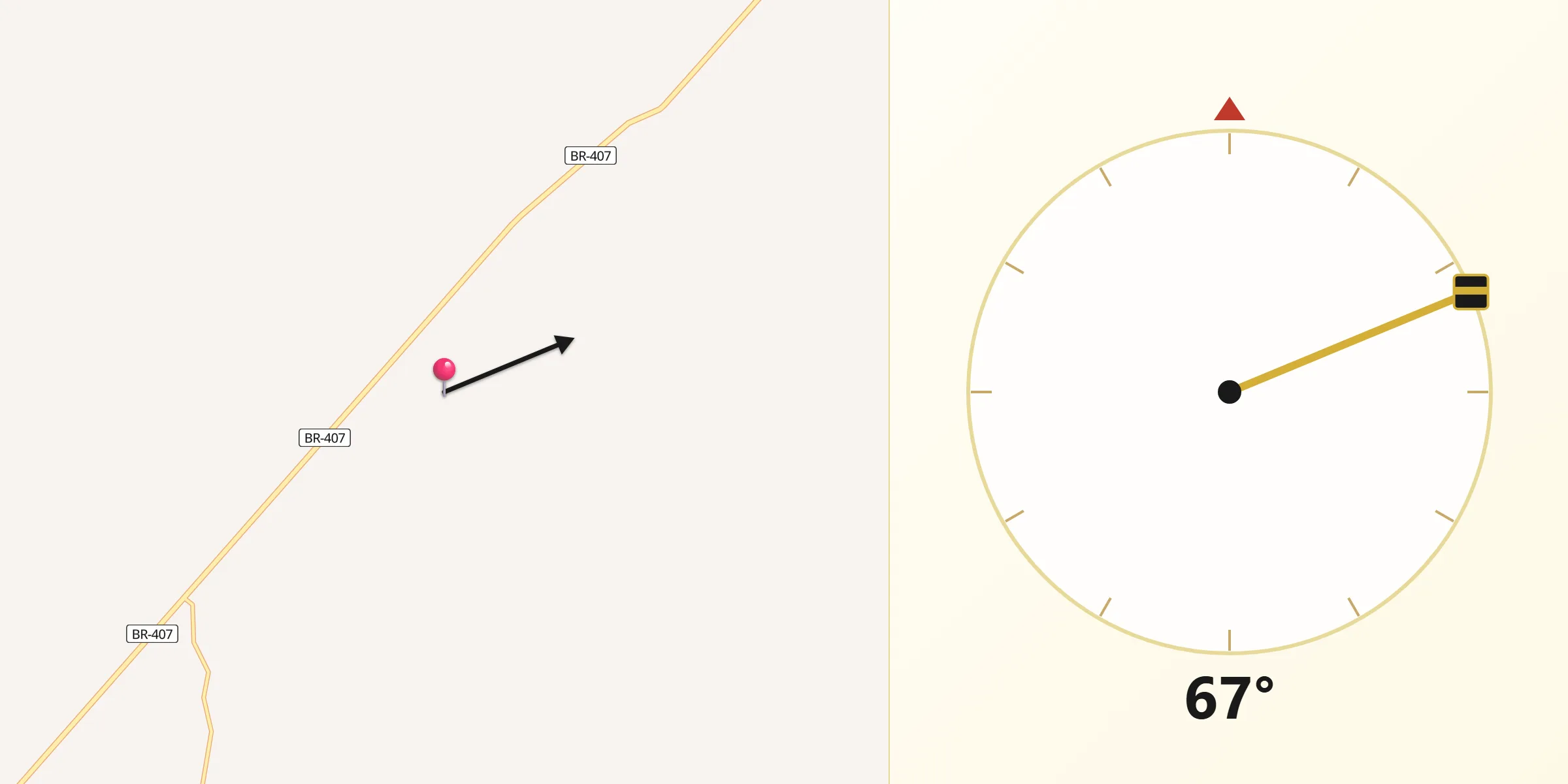 Direção da Qibla a partir de Jaicós