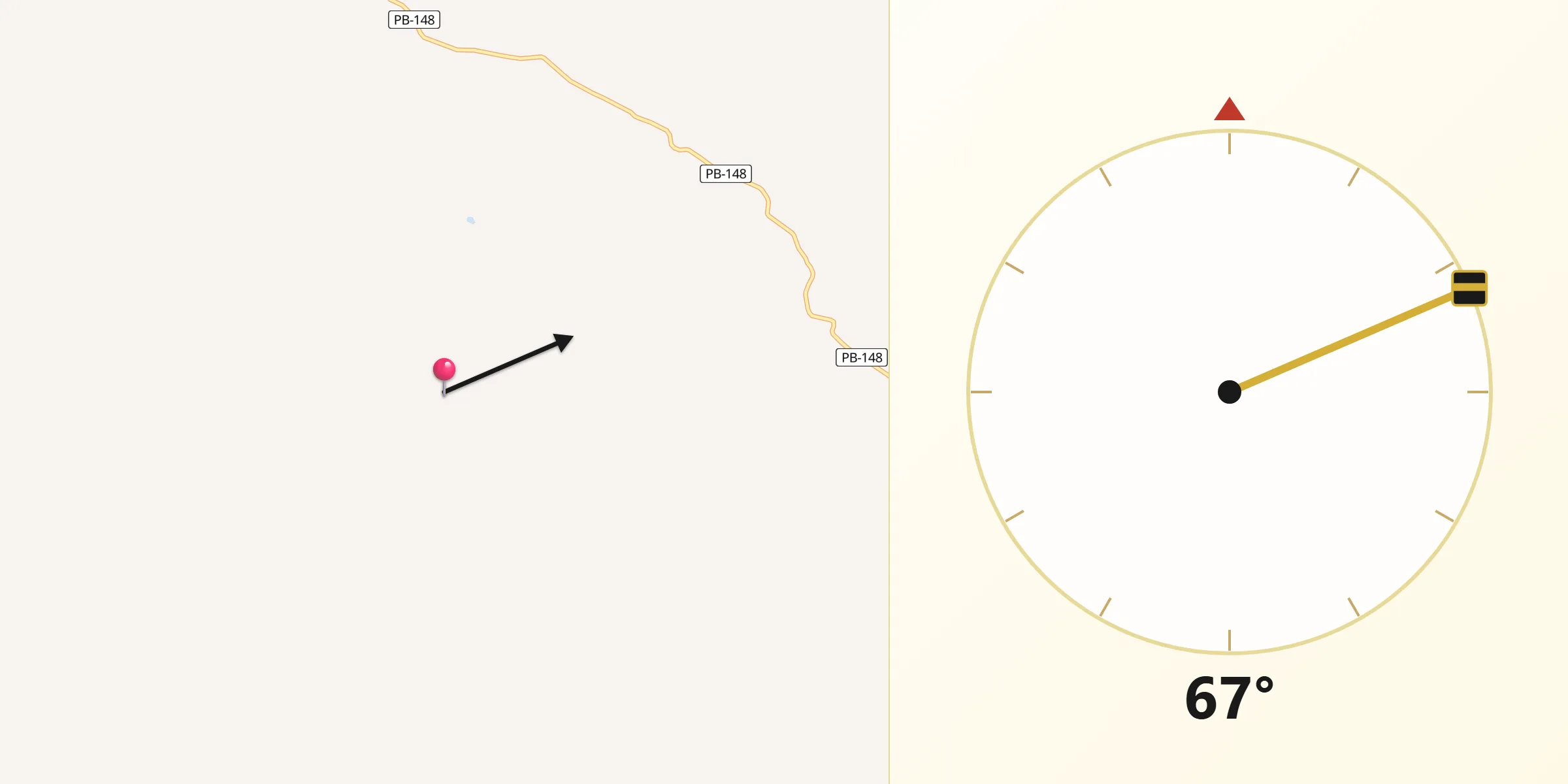 Direção da Qibla a partir de São João do Cariri