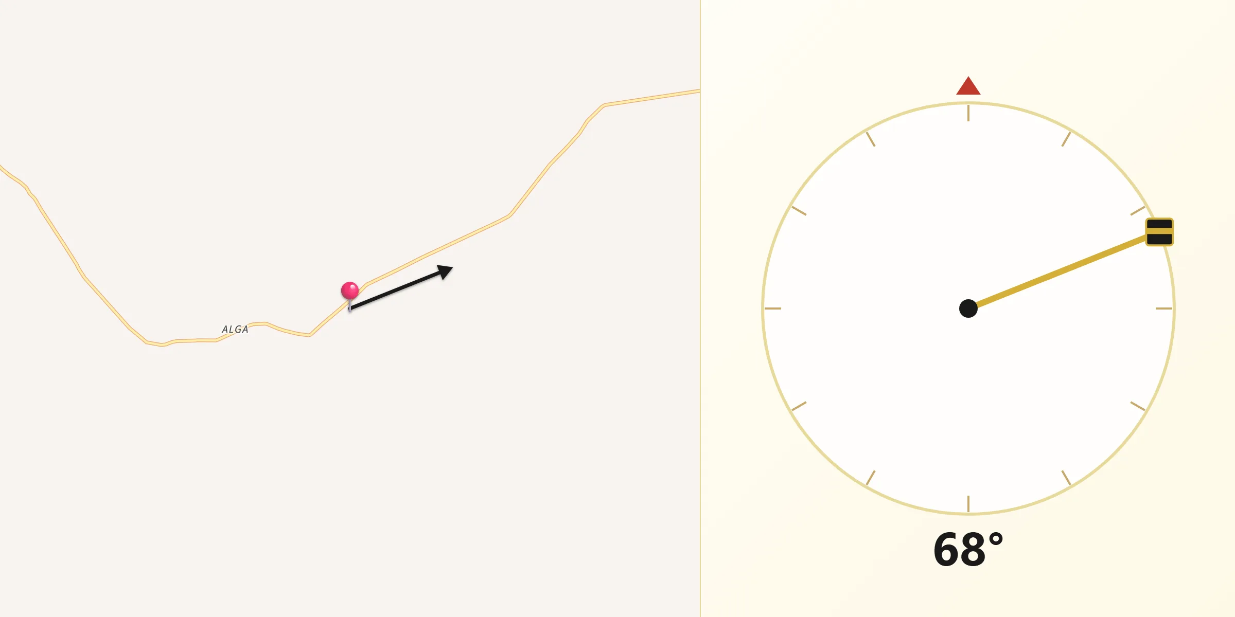 Direção da Qibla a partir de Sambaíba