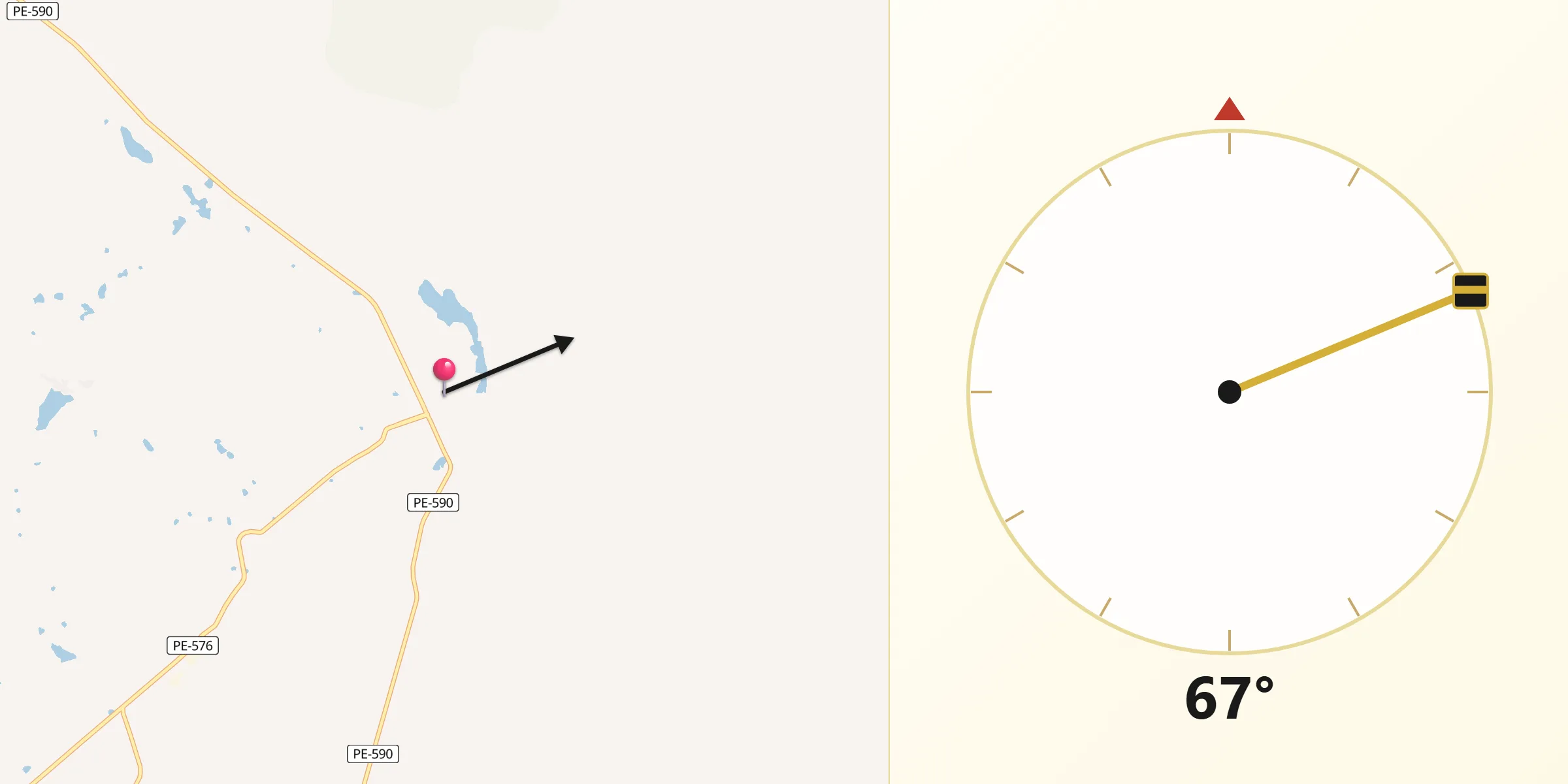 Direção da Qibla a partir de Ipubi