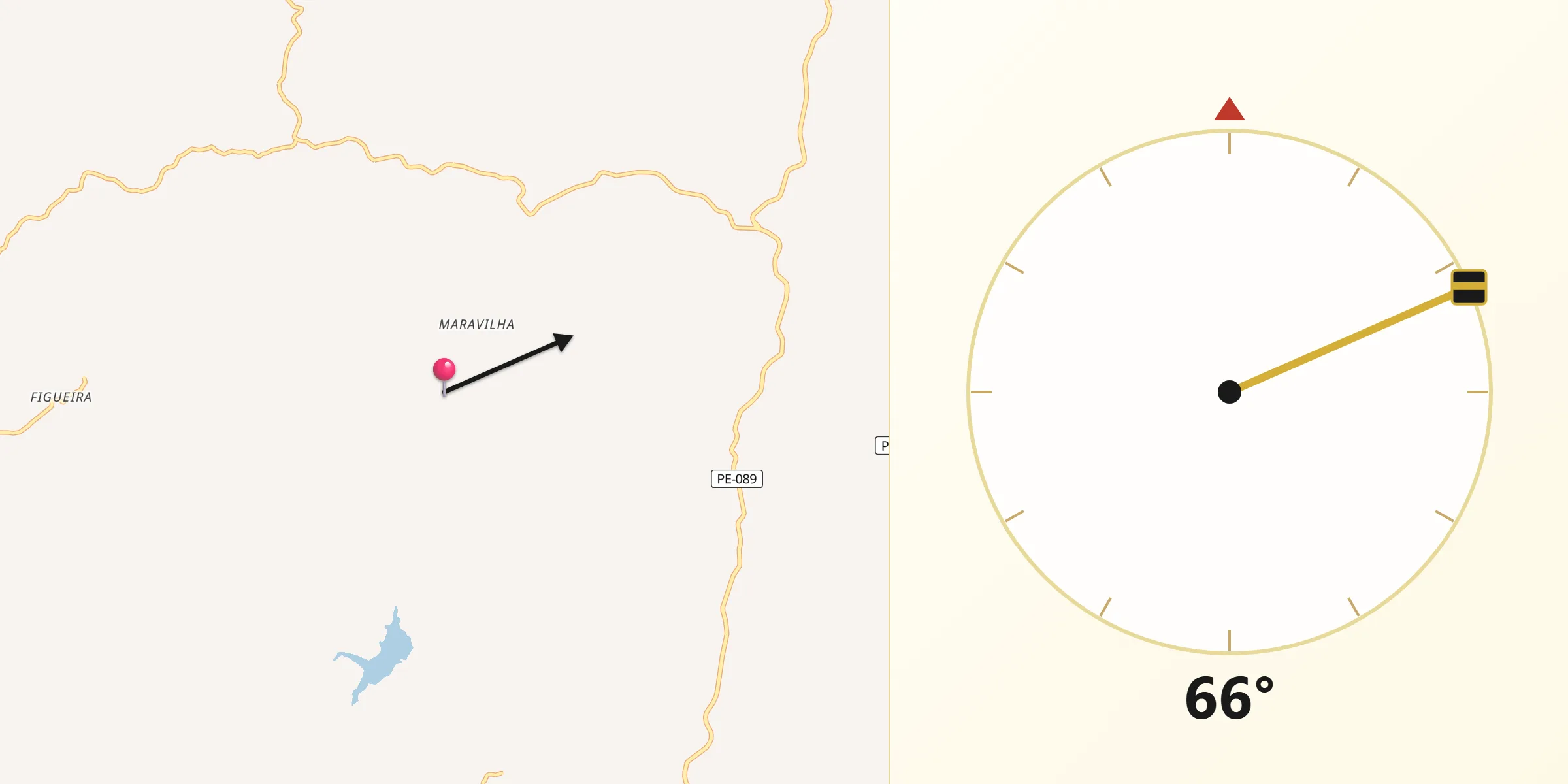 Direção da Qibla a partir de Machados