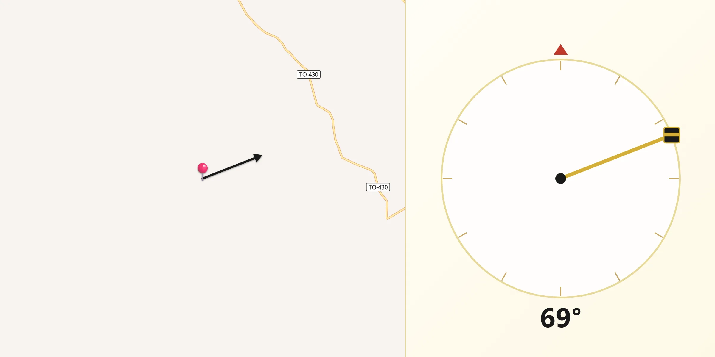Direção da Qibla a partir de Arapoema