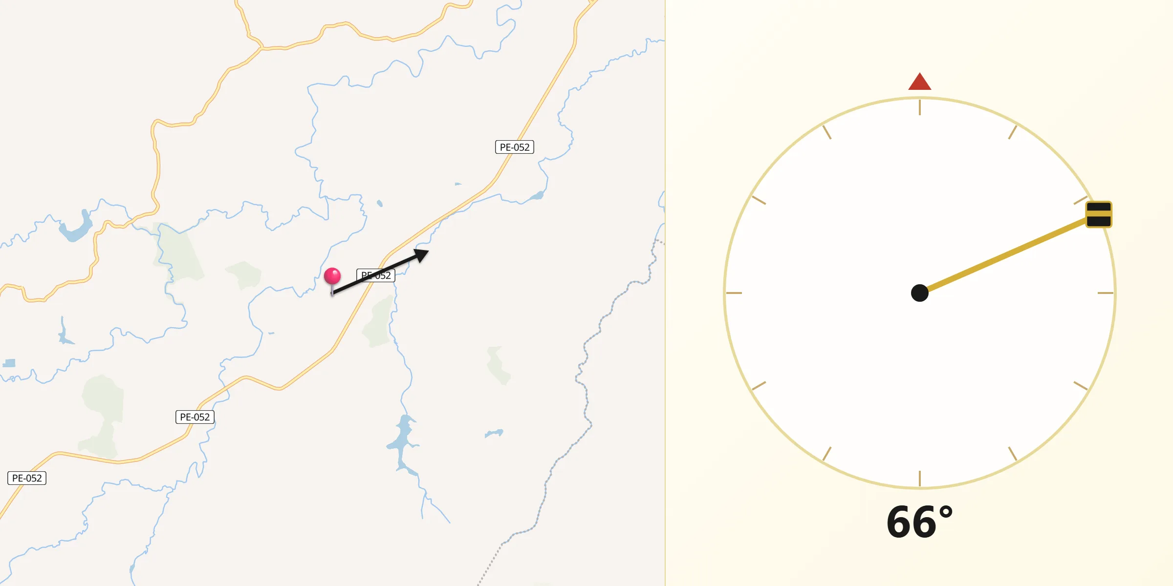 Direção da Qibla a partir de Tracunhaém