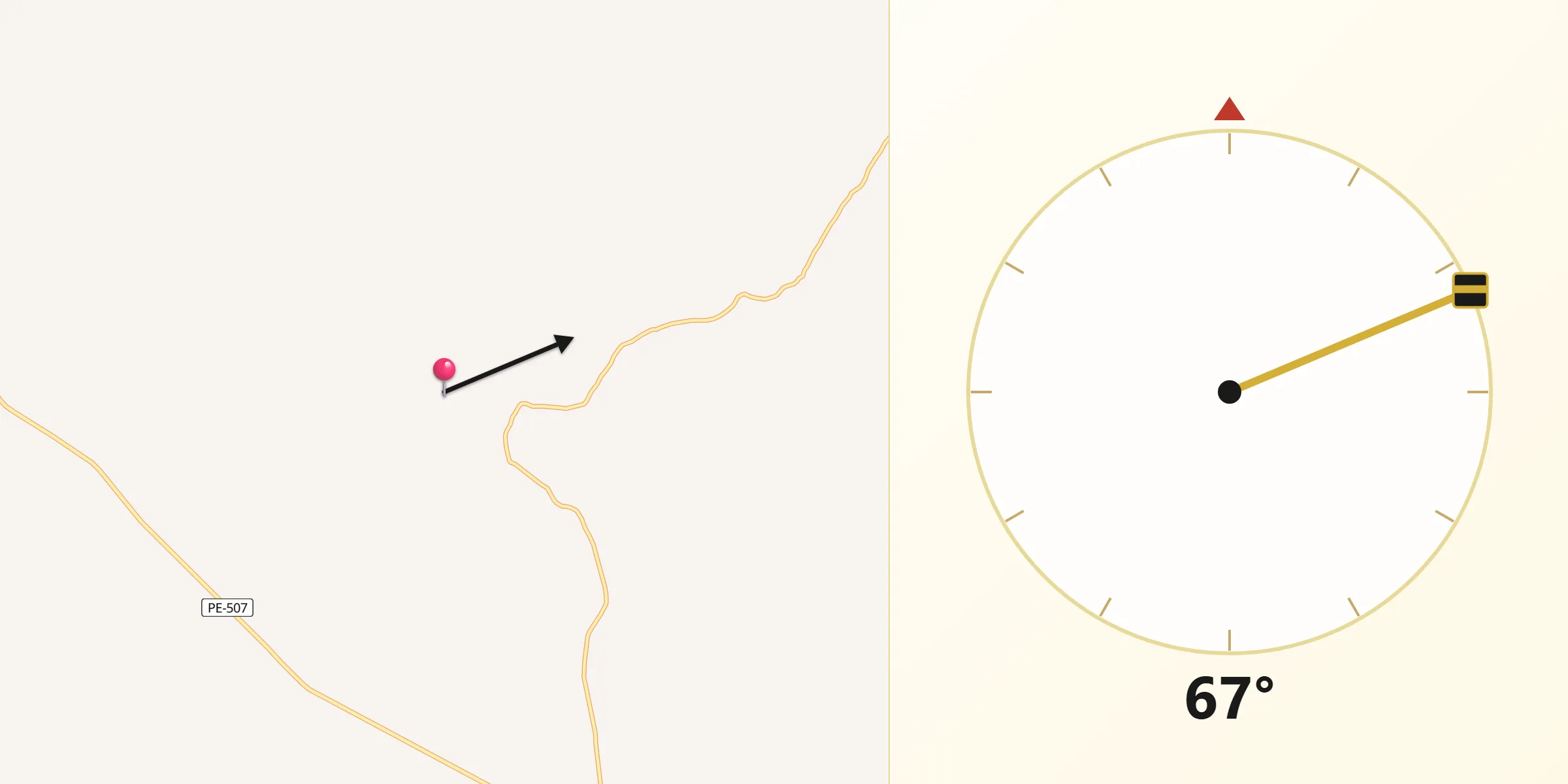 Direção da Qibla a partir de Serrita