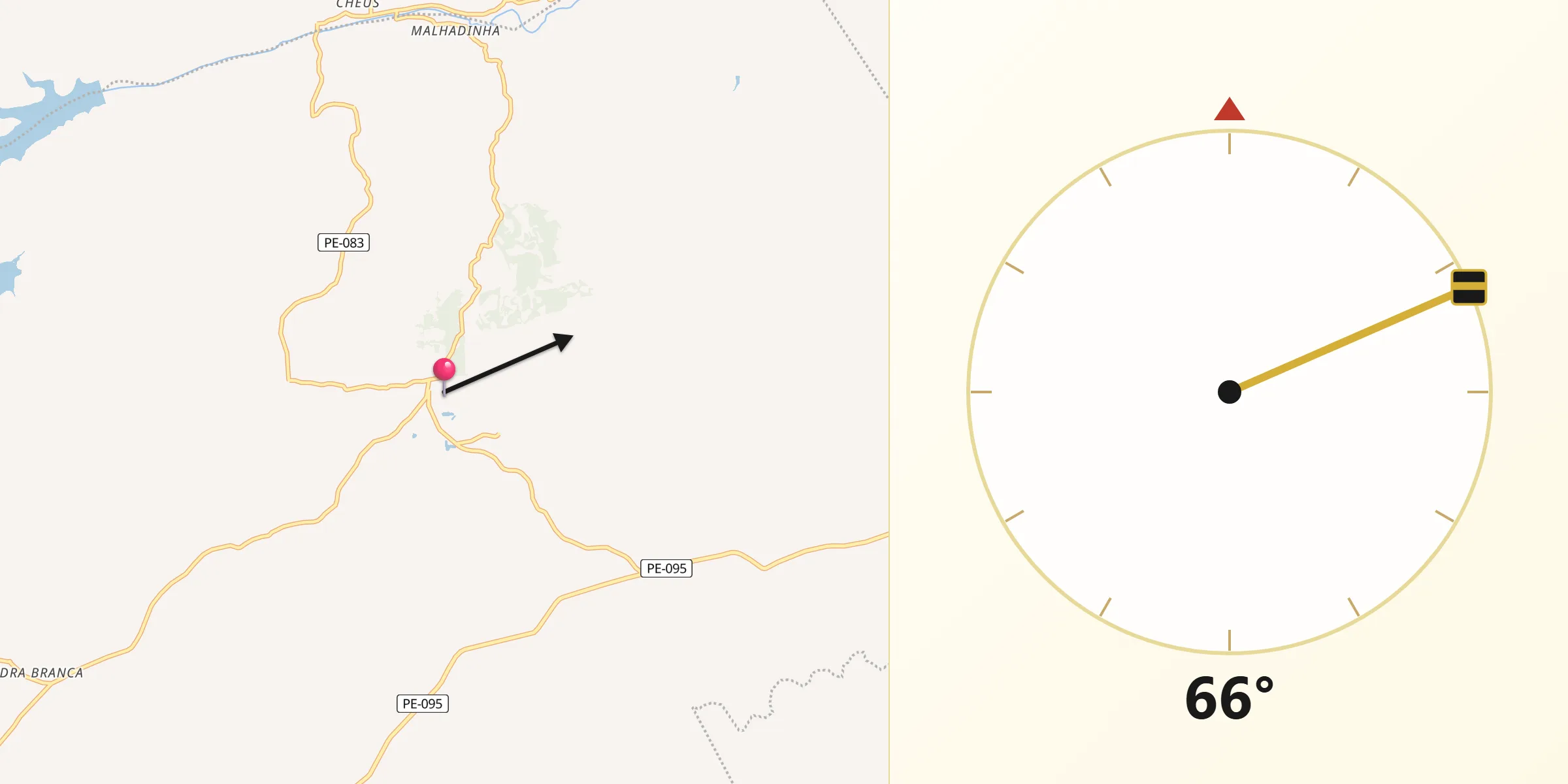 Direção da Qibla a partir de Cumaru