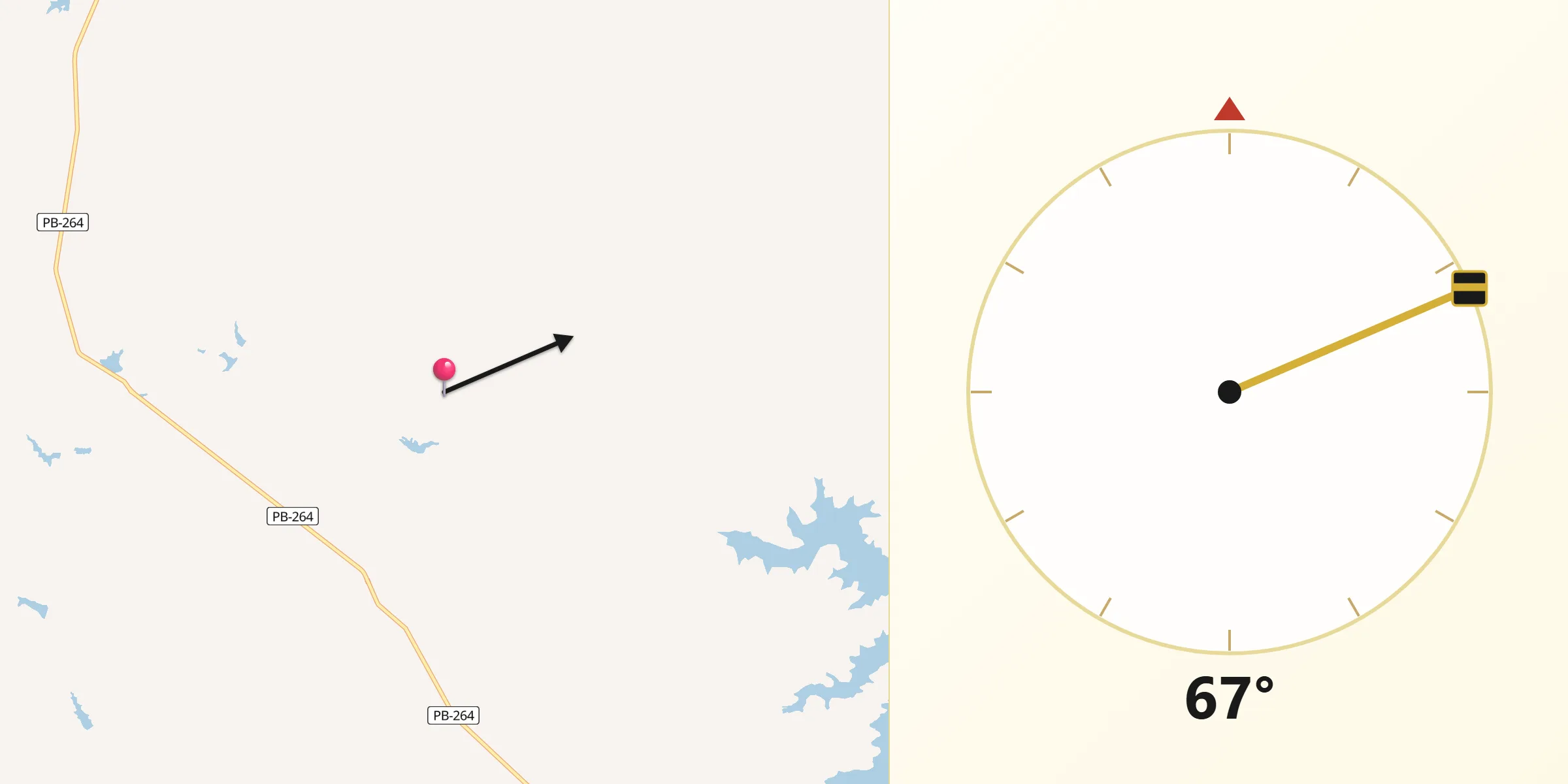 Direção da Qibla a partir de Zabelê