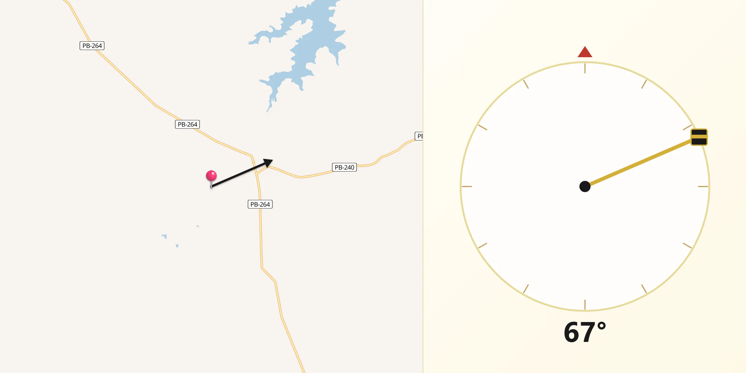 Direção da Qibla a partir de São Sebastião do Umbuzeiro