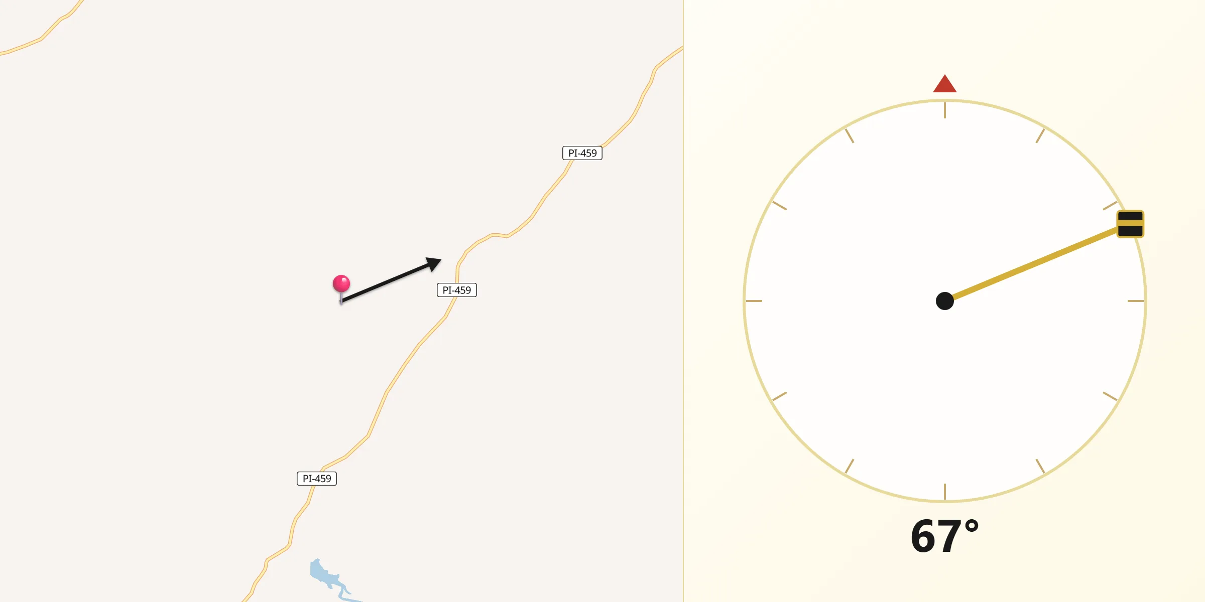 Direção da Qibla a partir de Paulistana