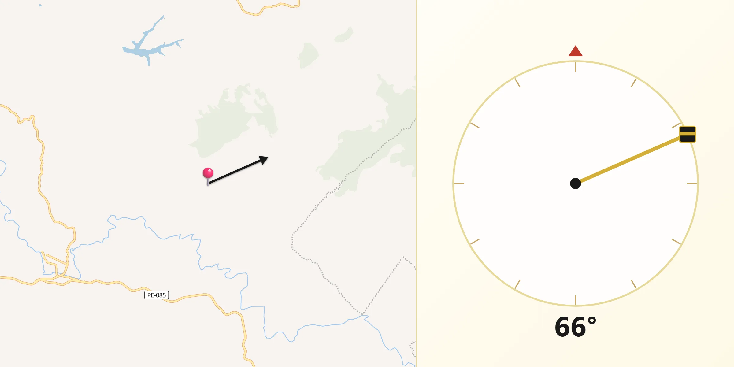 Direção da Qibla a partir de Barra de Guabiraba