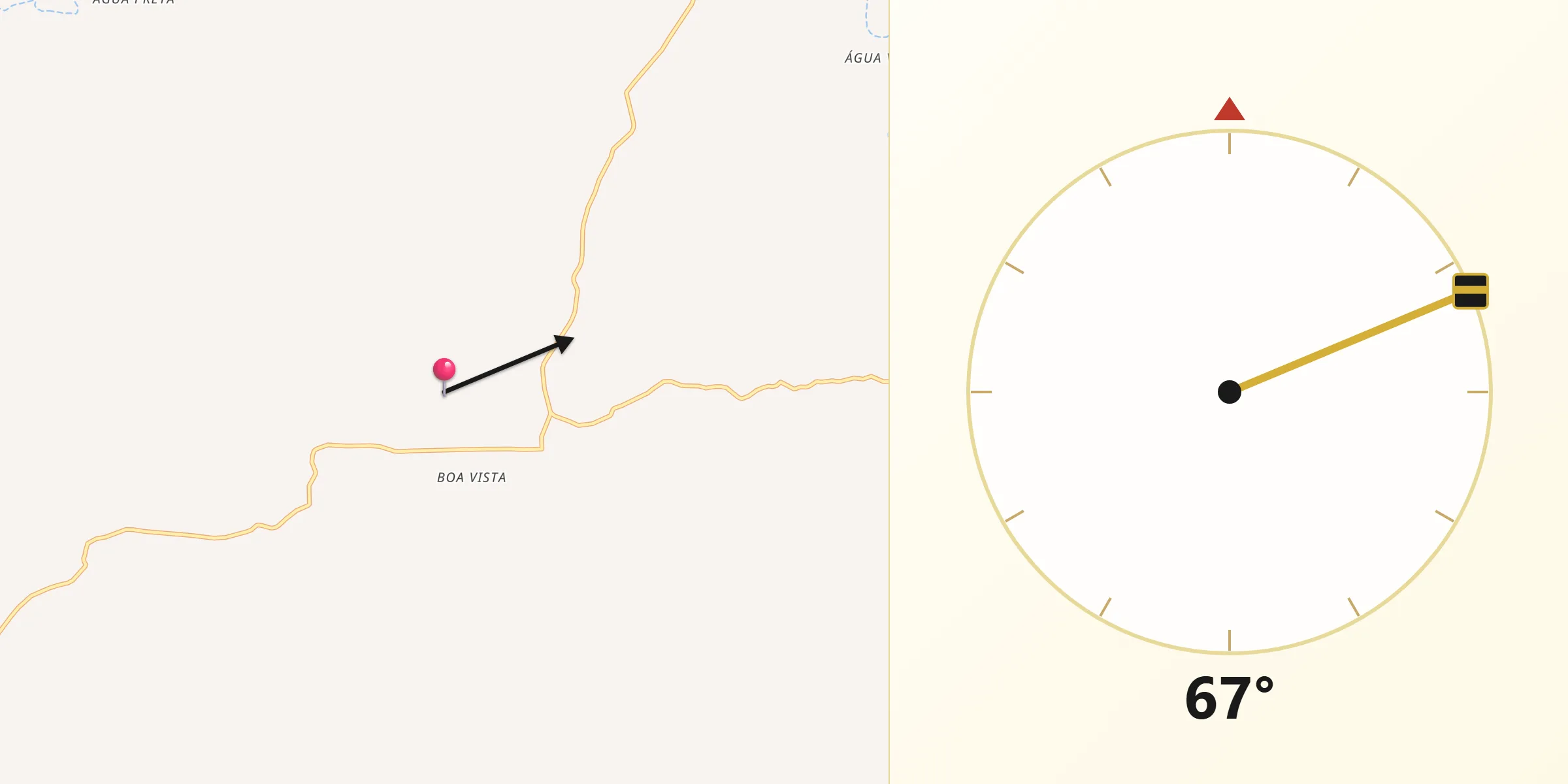 Direção da Qibla a partir de Dormentes