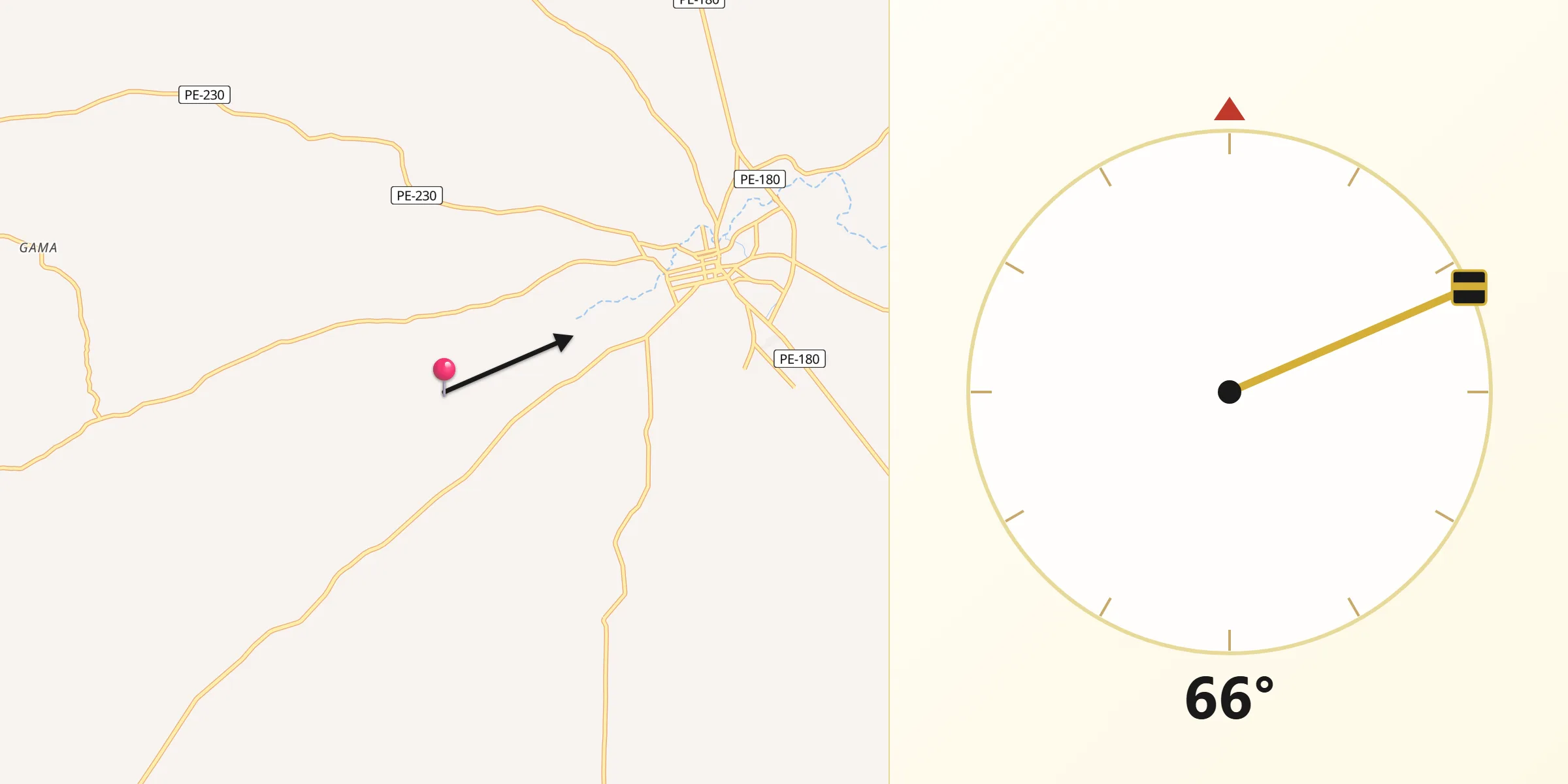 Direção da Qibla a partir de São Bento do Una