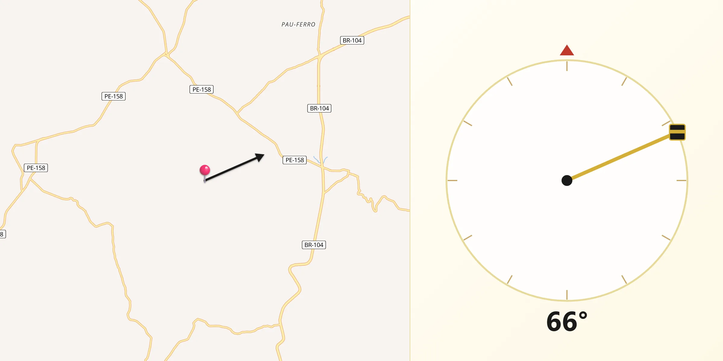 Direção da Qibla a partir de Panelas