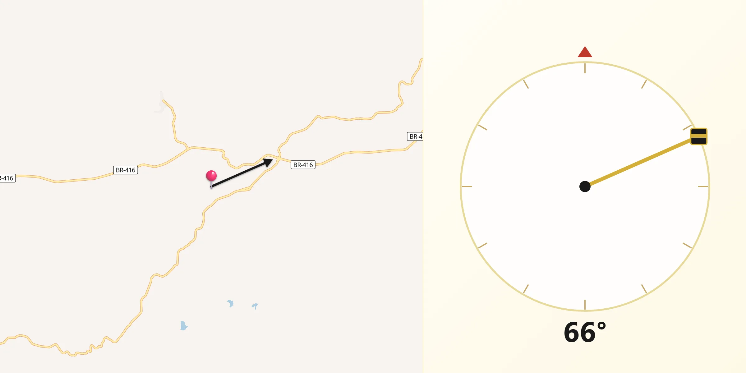 Direção da Qibla a partir de Ibateguara