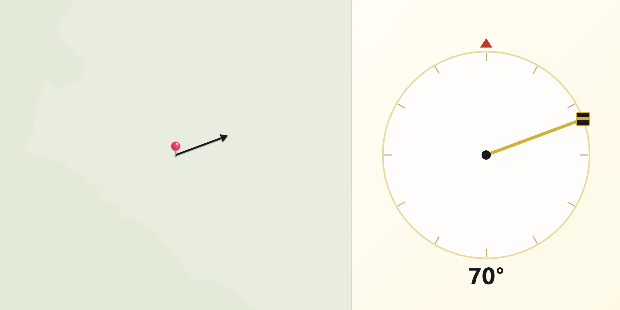 Direção da Qibla a partir de Apiacás