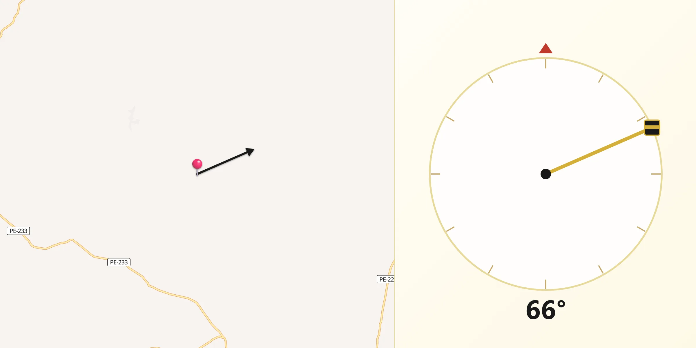 Direção da Qibla a partir de Saloá