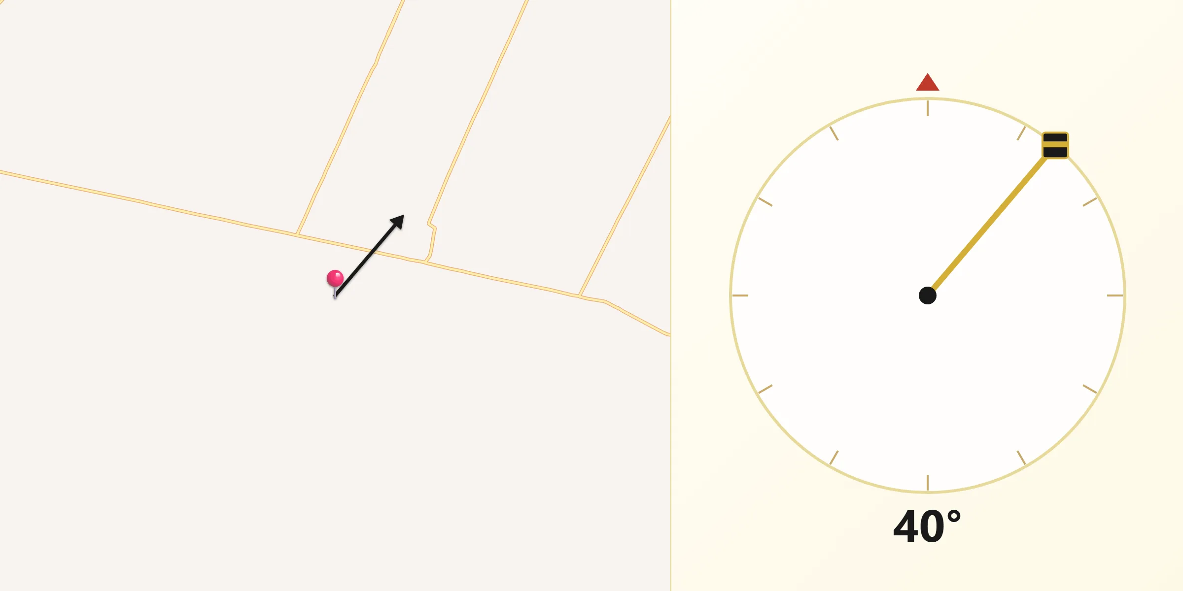 Direção da Qibla a partir de Belas