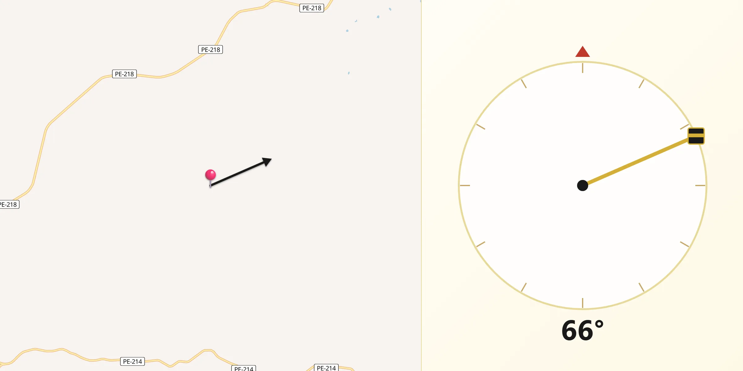 Direção da Qibla a partir de Terezinha