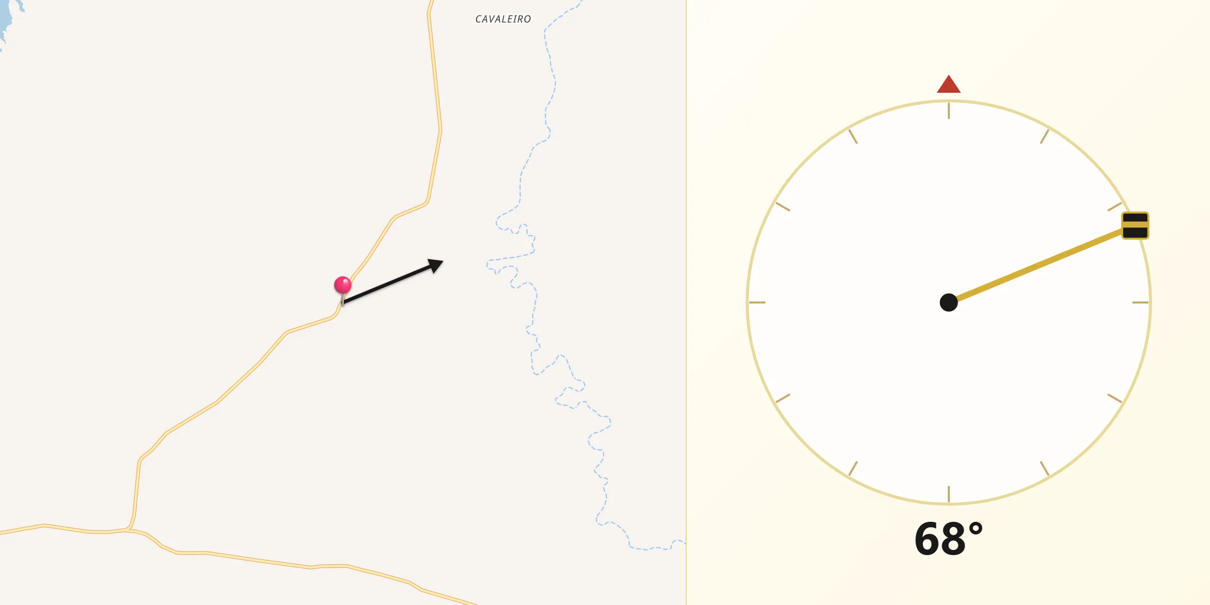 Direção da Qibla a partir de São Lourenço do Piauí