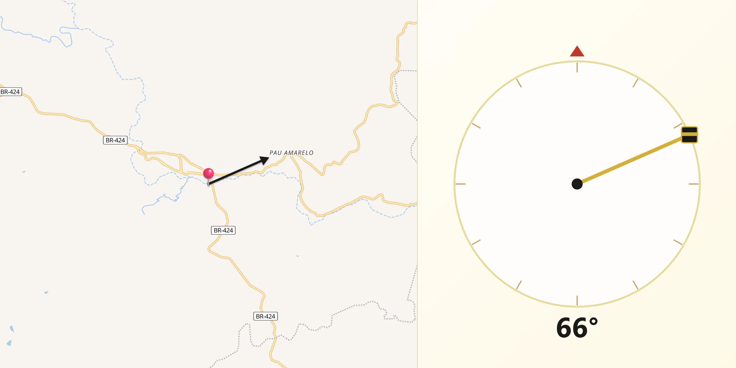 Direção da Qibla a partir de Correntes