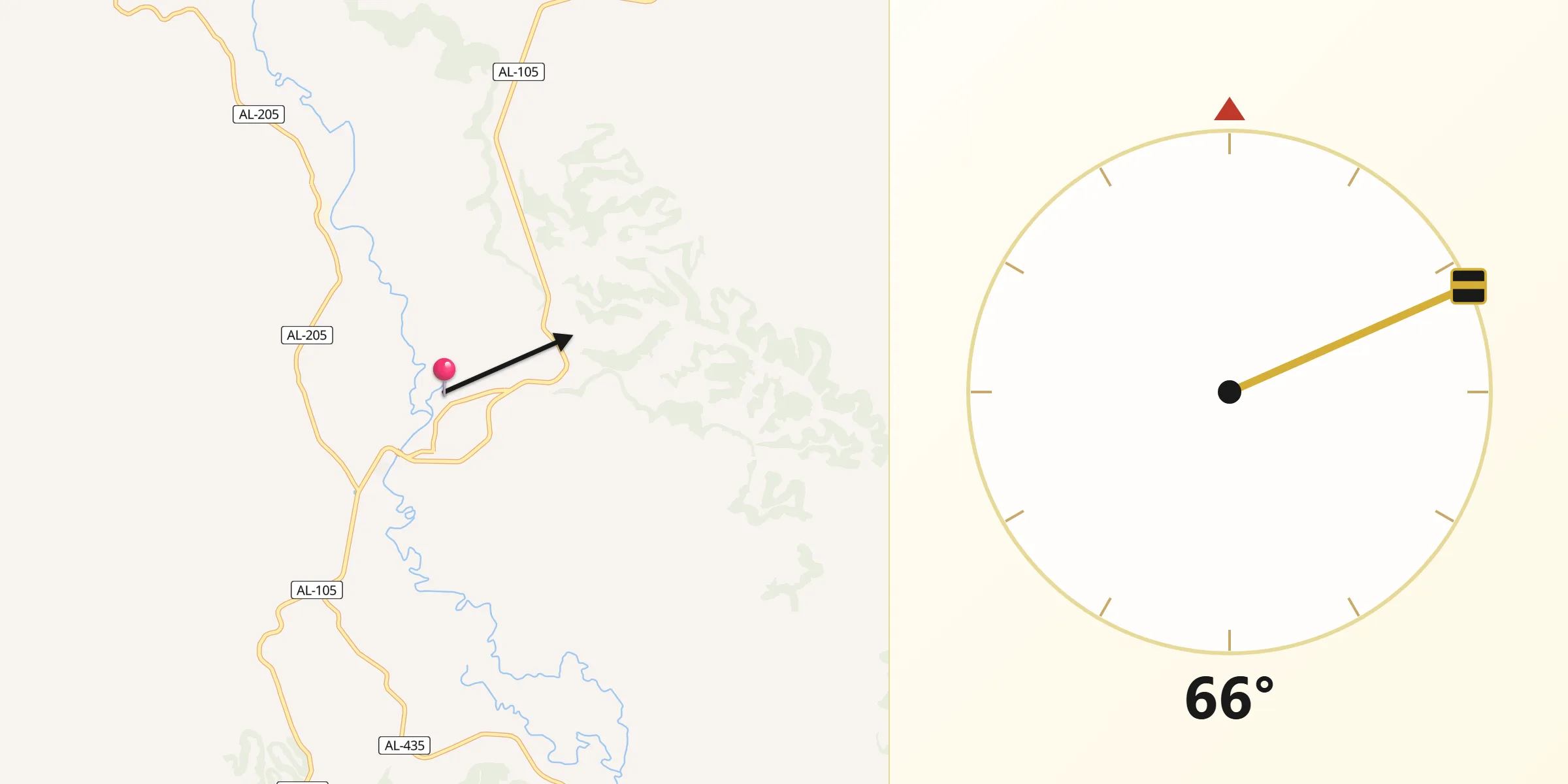 Direção da Qibla a partir de Matriz de Camaragibe