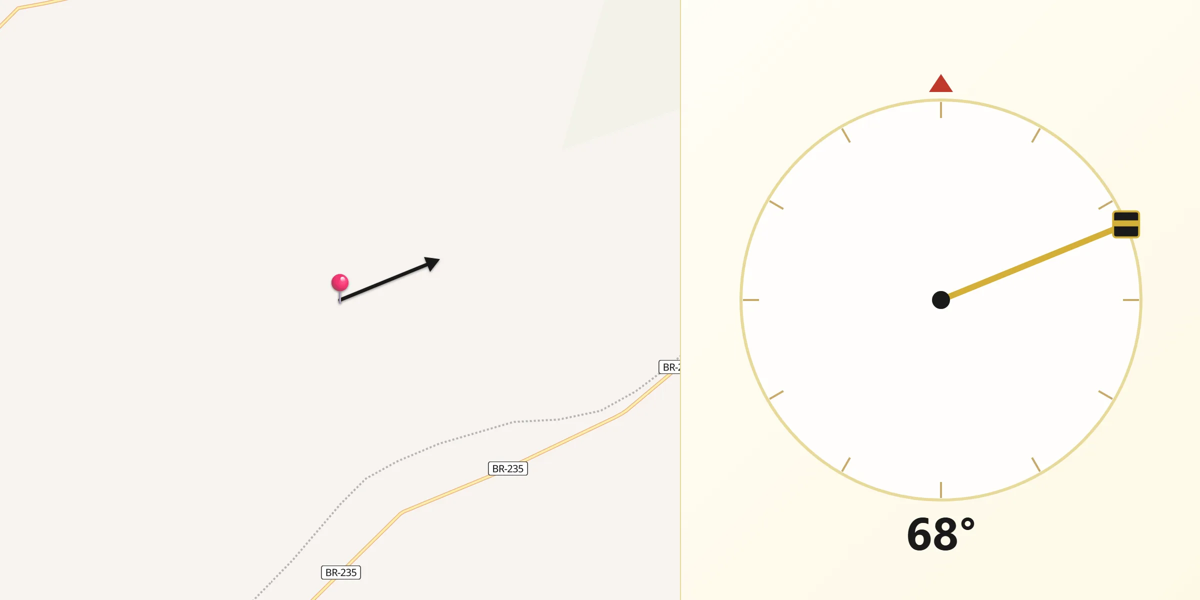 Direção da Qibla a partir de Guaribas