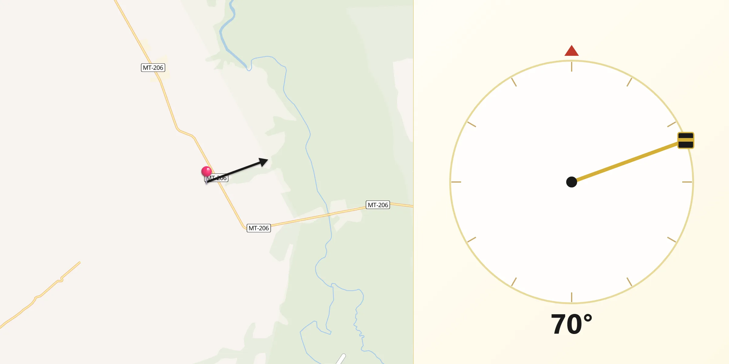 Direção da Qibla a partir de Colniza