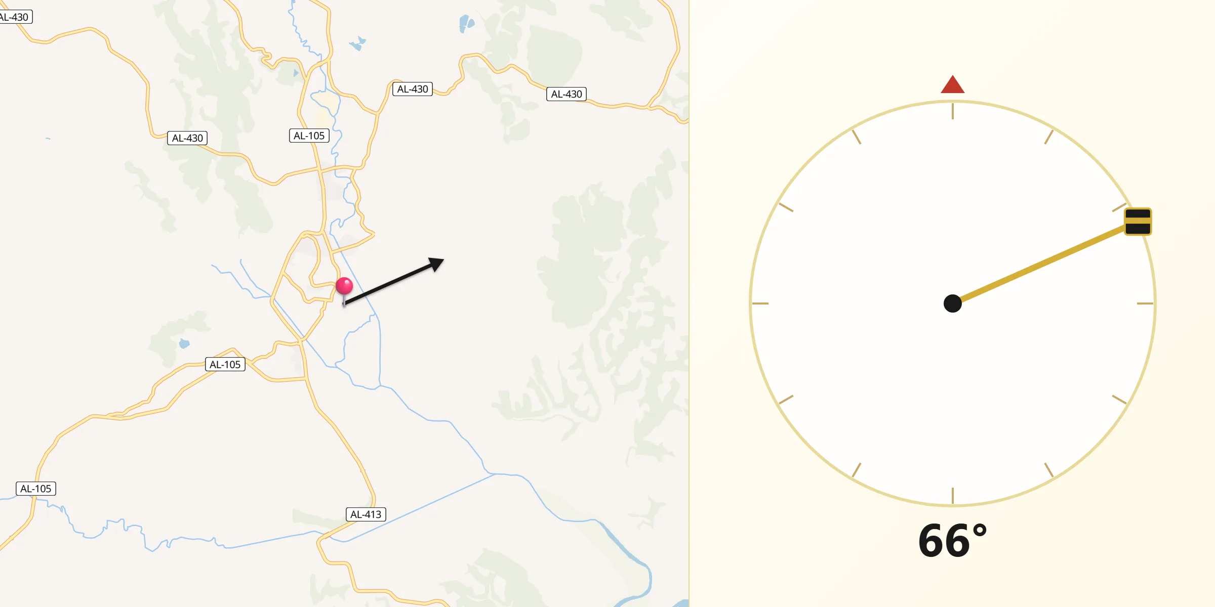 Direção da Qibla a partir de São Luís do Quitunde