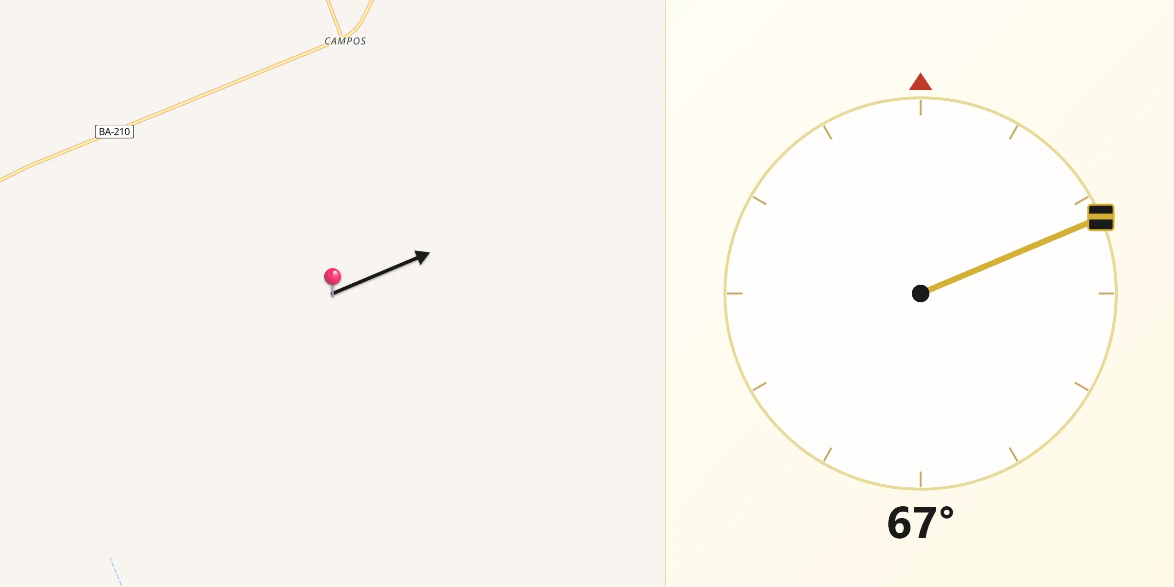 Direção da Qibla a partir de Juazeiro