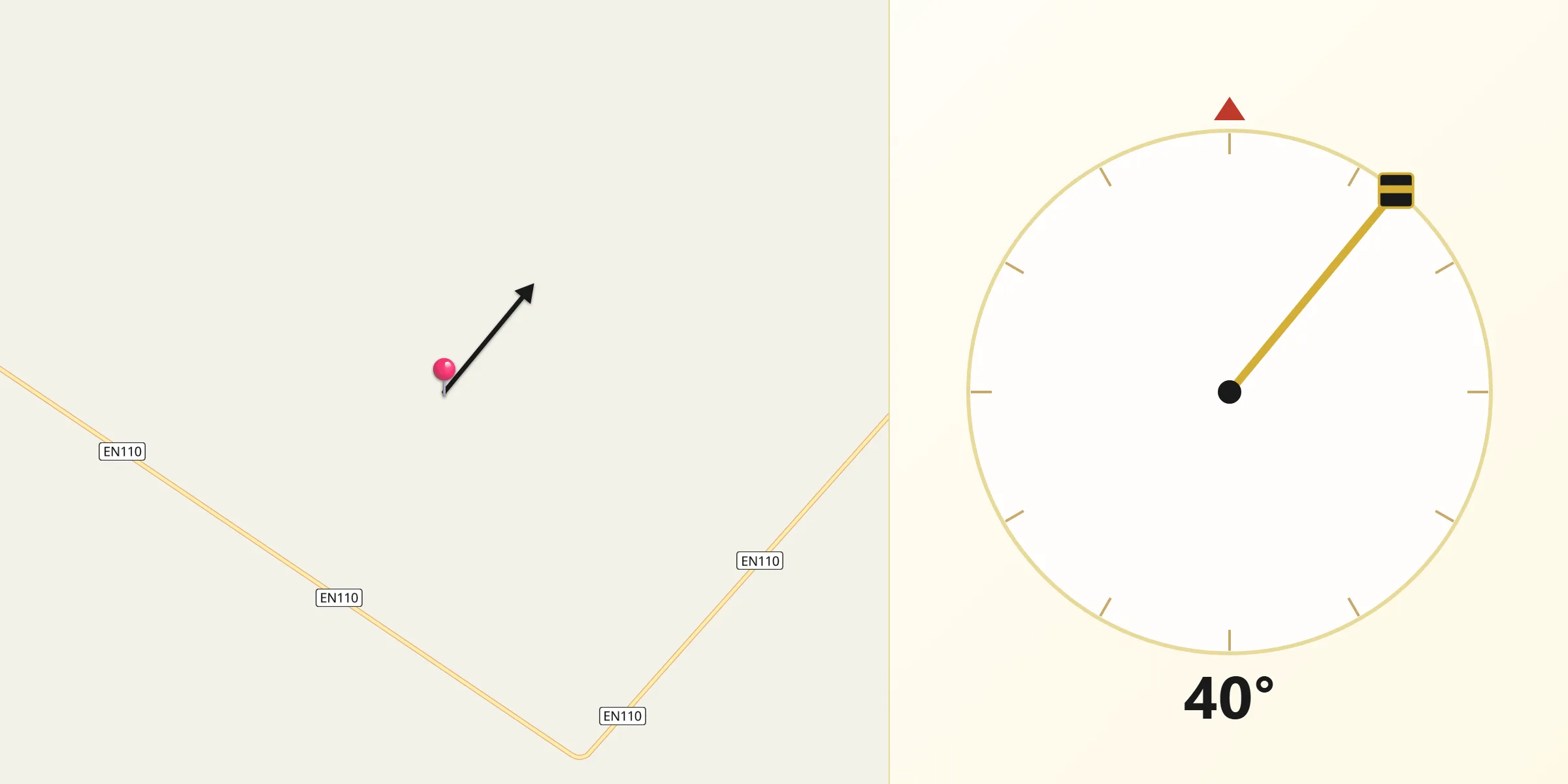 Direção da Qibla a partir de Muxima