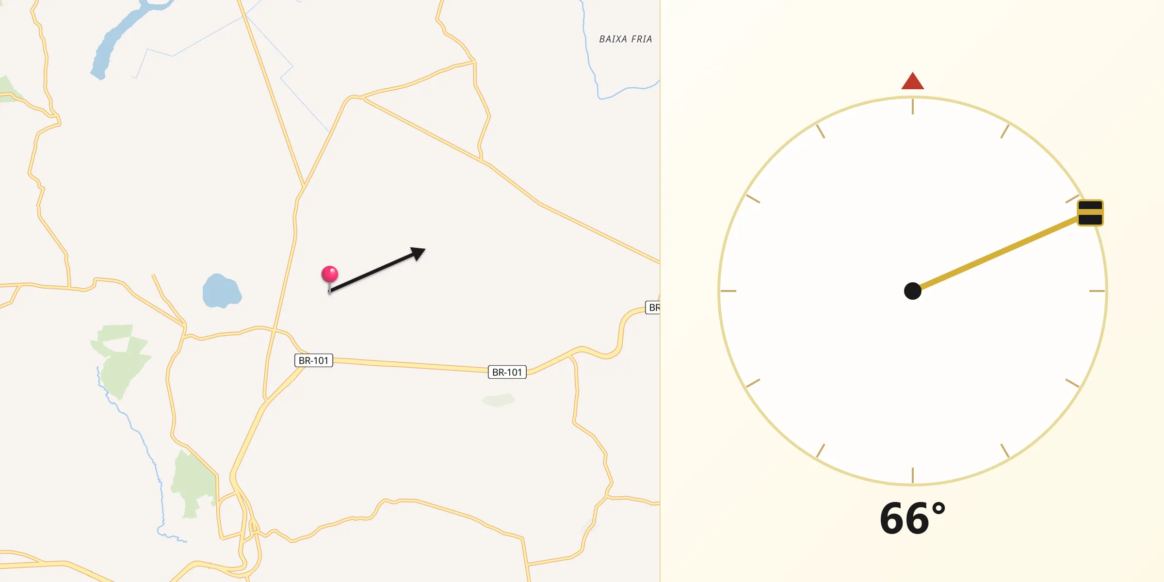 Direção da Qibla a partir de Junqueiro