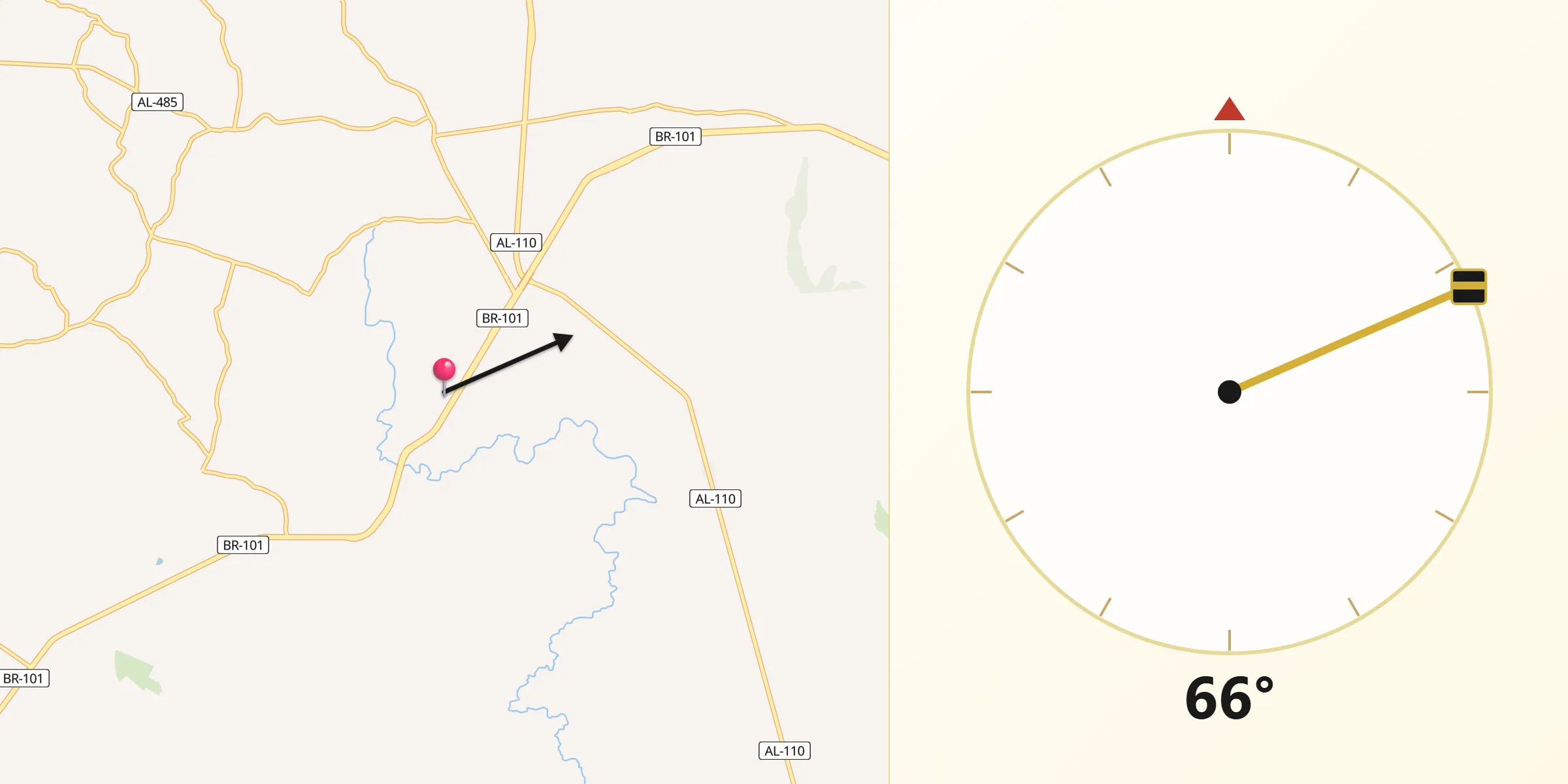 Direção da Qibla a partir de São Sebastião