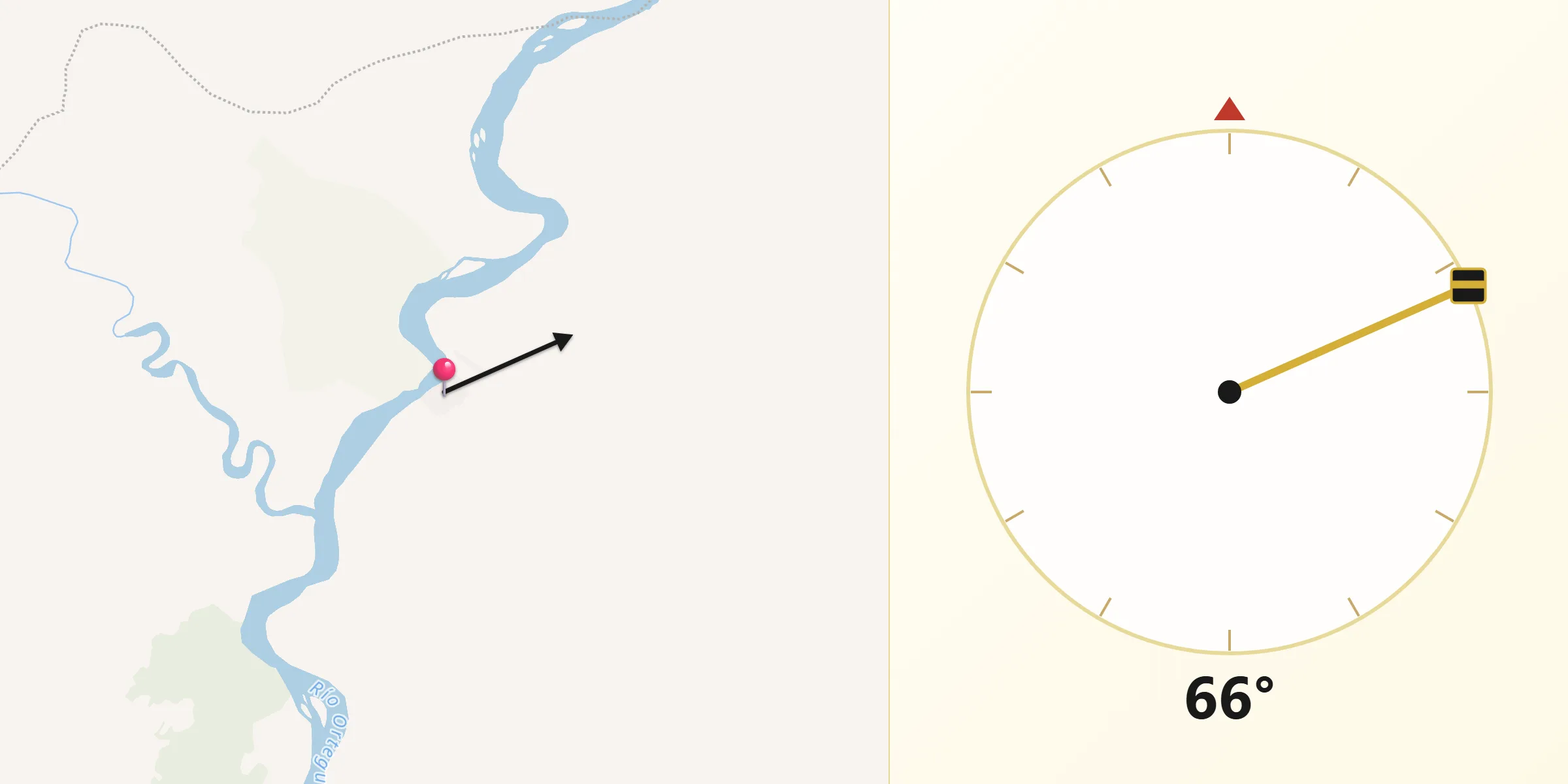 Dirección de la Qibla desde Milán