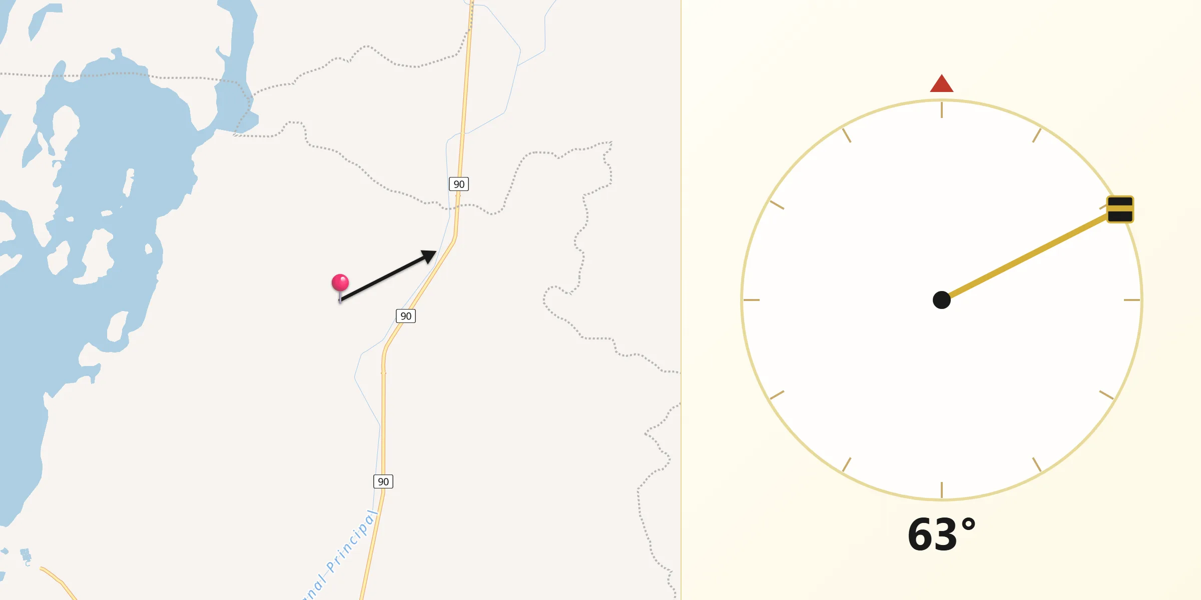Dirección de la Qibla desde San Pablo