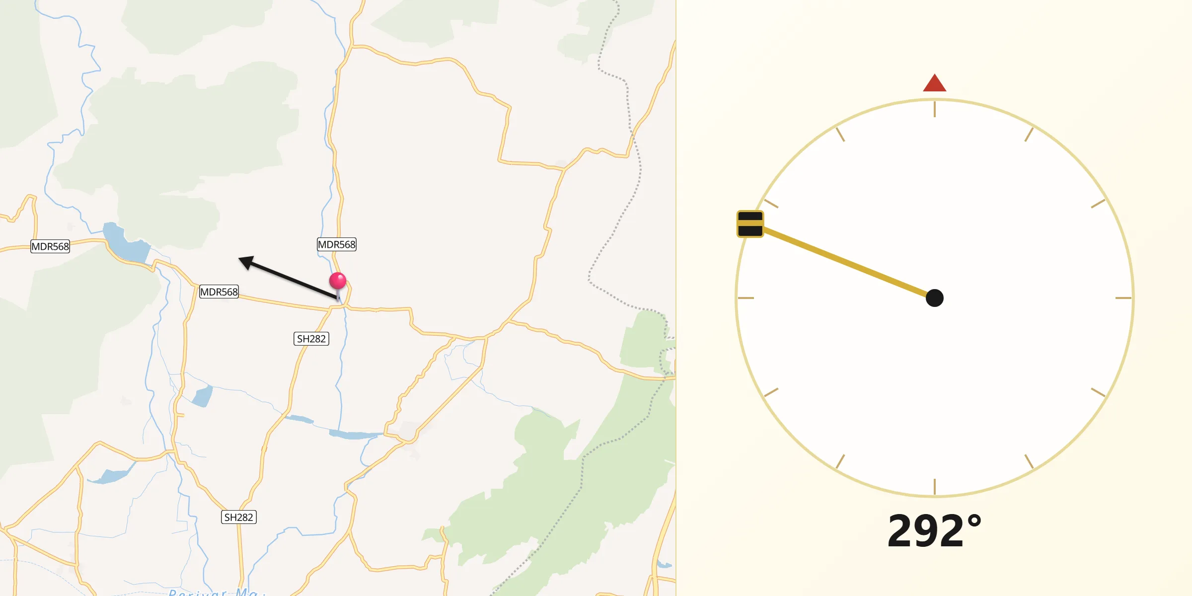 Palamedu থেকে কিবলার দিক