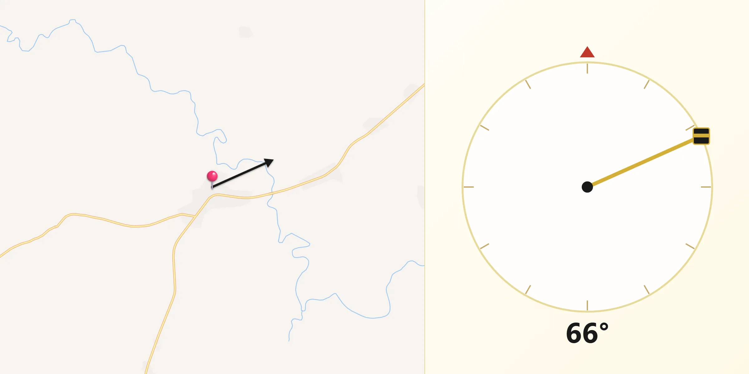 Qibla Direction from Lere