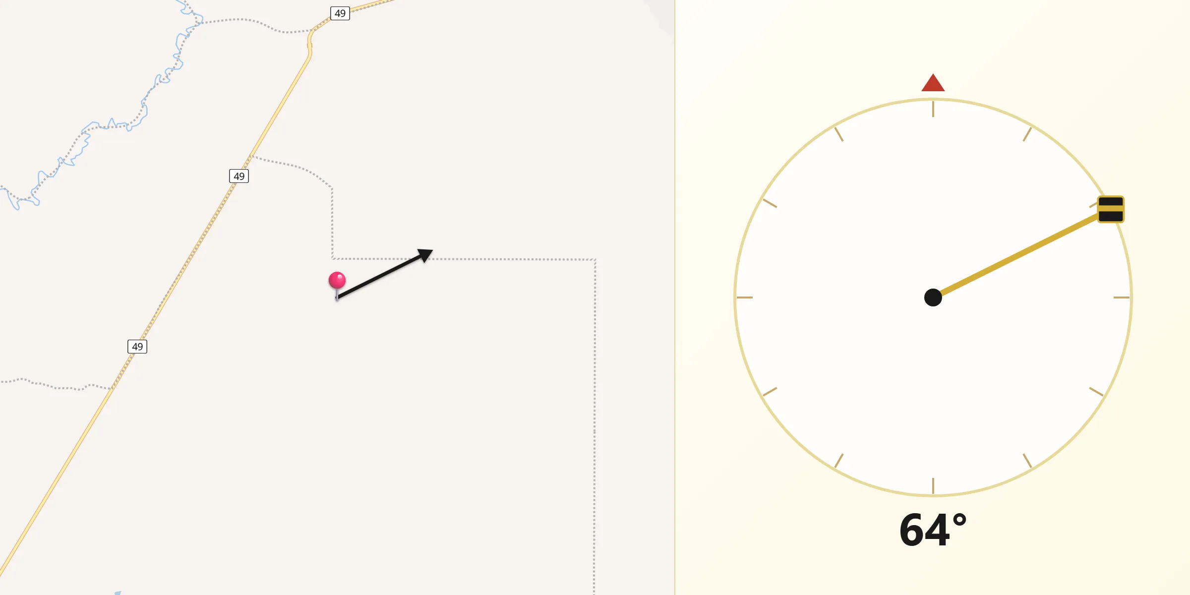 Dirección de la Qibla desde La Jagua del Pilar