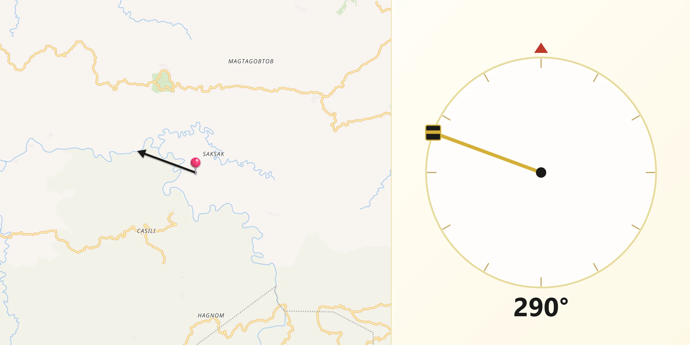 Qibla Direction from Danao