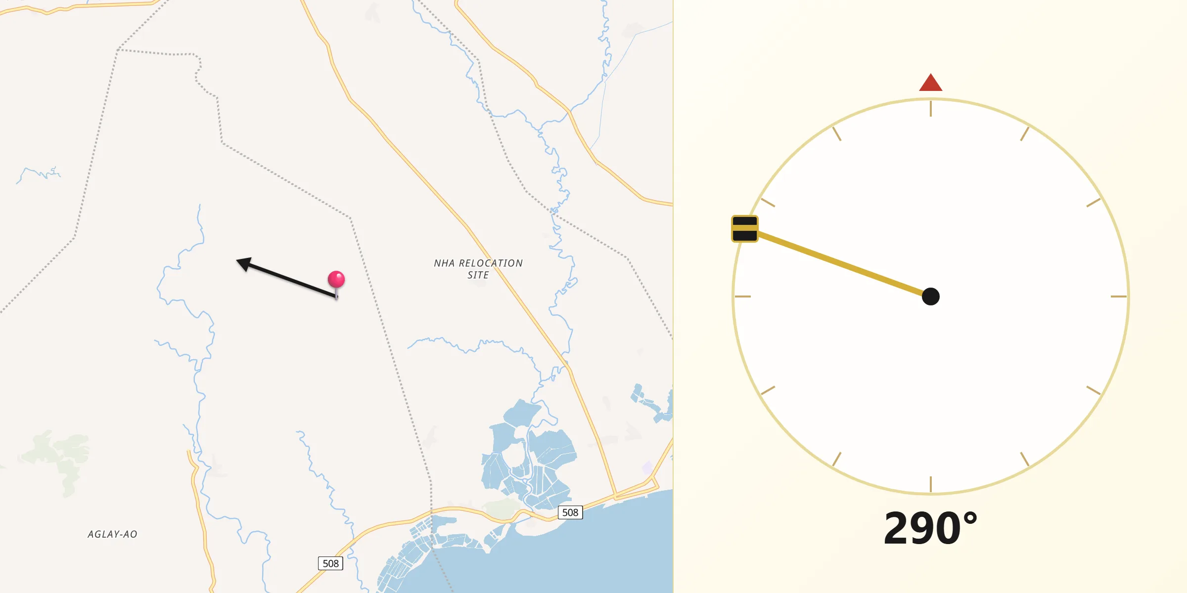 Qibla Direction from Libertad