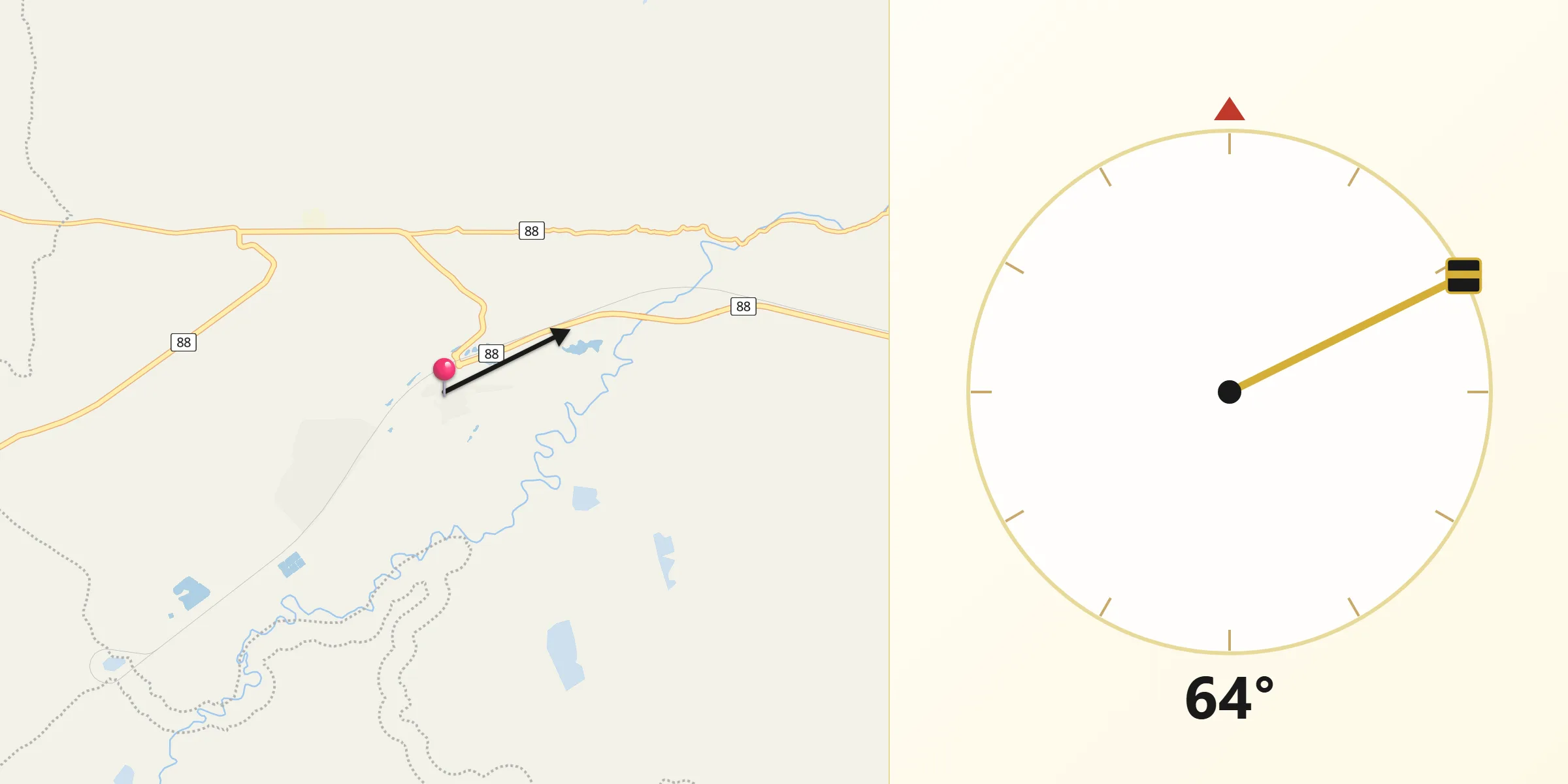Dirección de la Qibla desde Albania