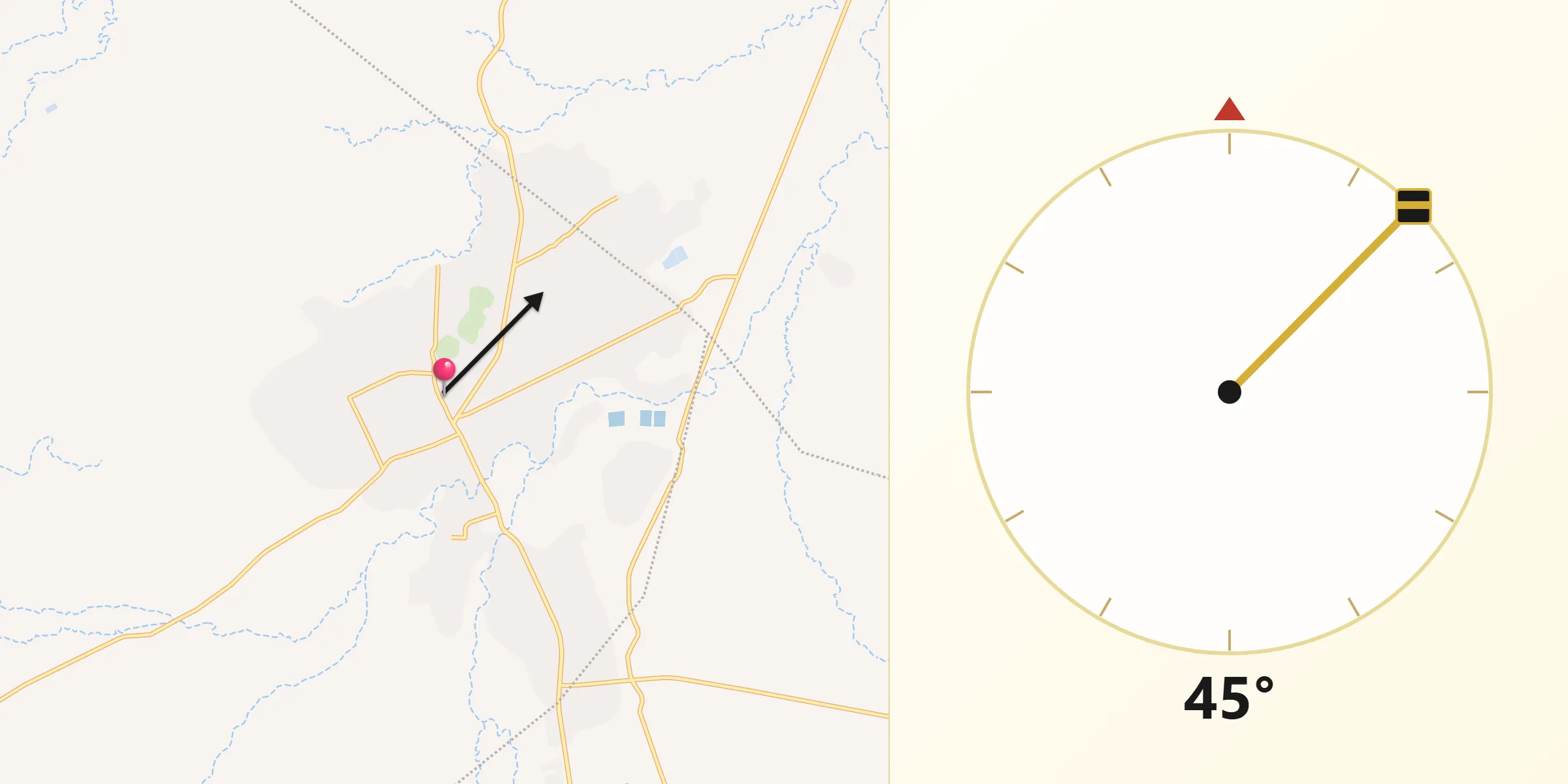 Direction vers la Qibla depuis Dilling