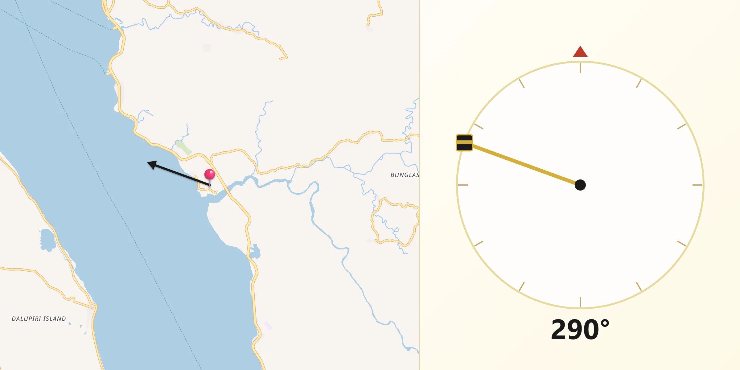 Qibla Direction from Victoria