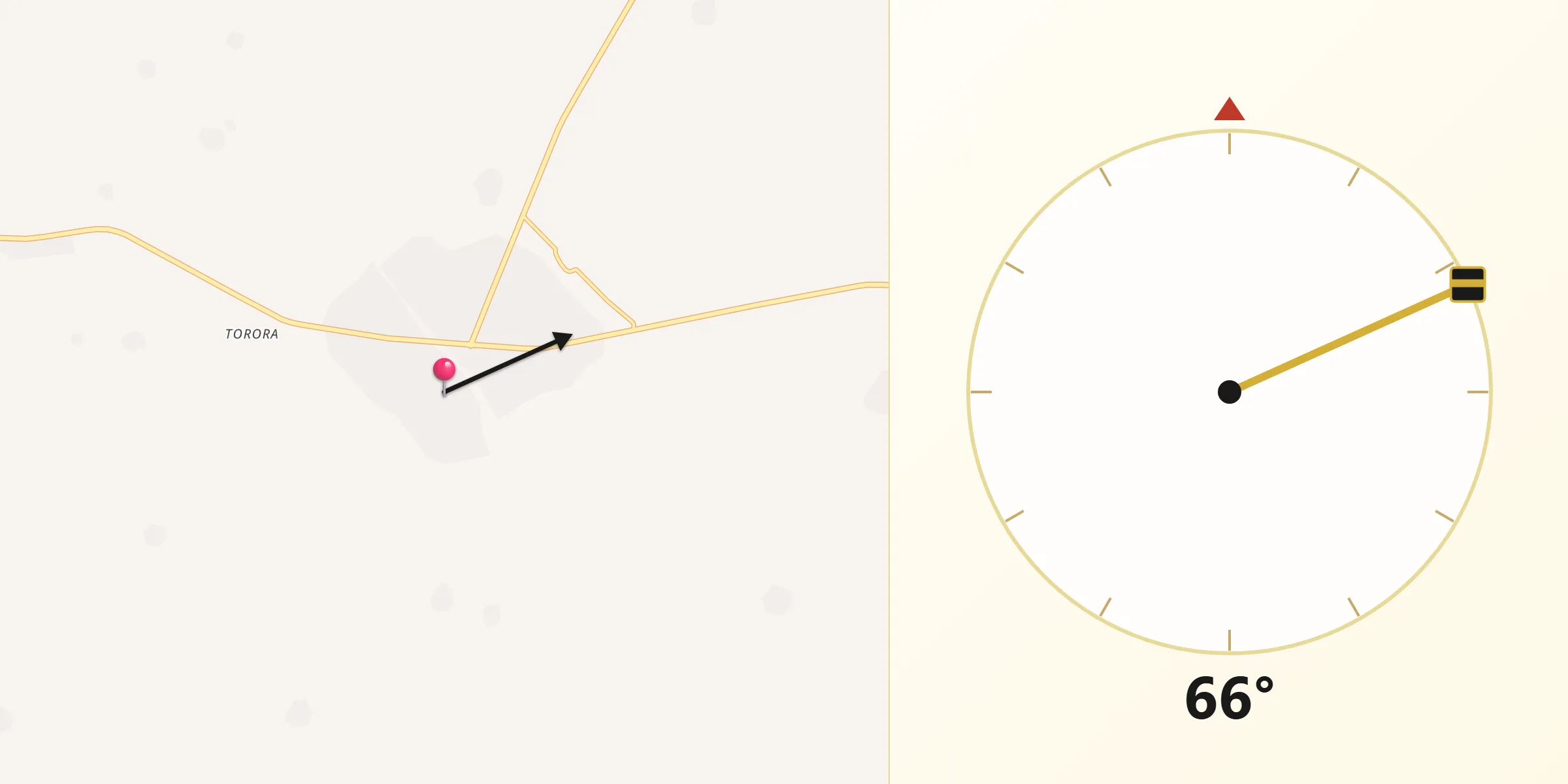 Direction vers la Qibla depuis Massaguet
