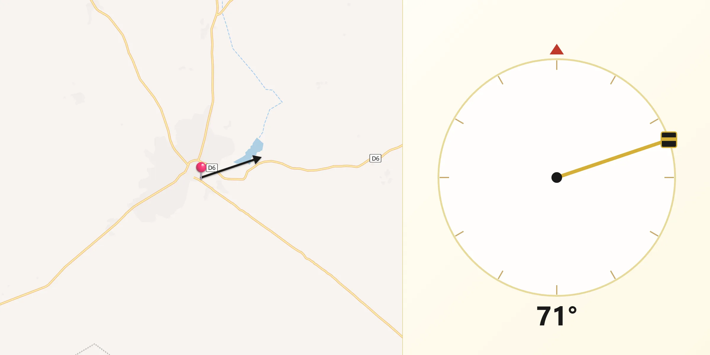 Direction vers la Qibla depuis Gayéri